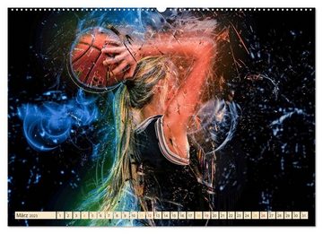CALVENDO Wandkalender Basketball extrem (Premium, hochwertiger DIN A2 Wandkalender 2023, Kunstdruck in Hochglanz)