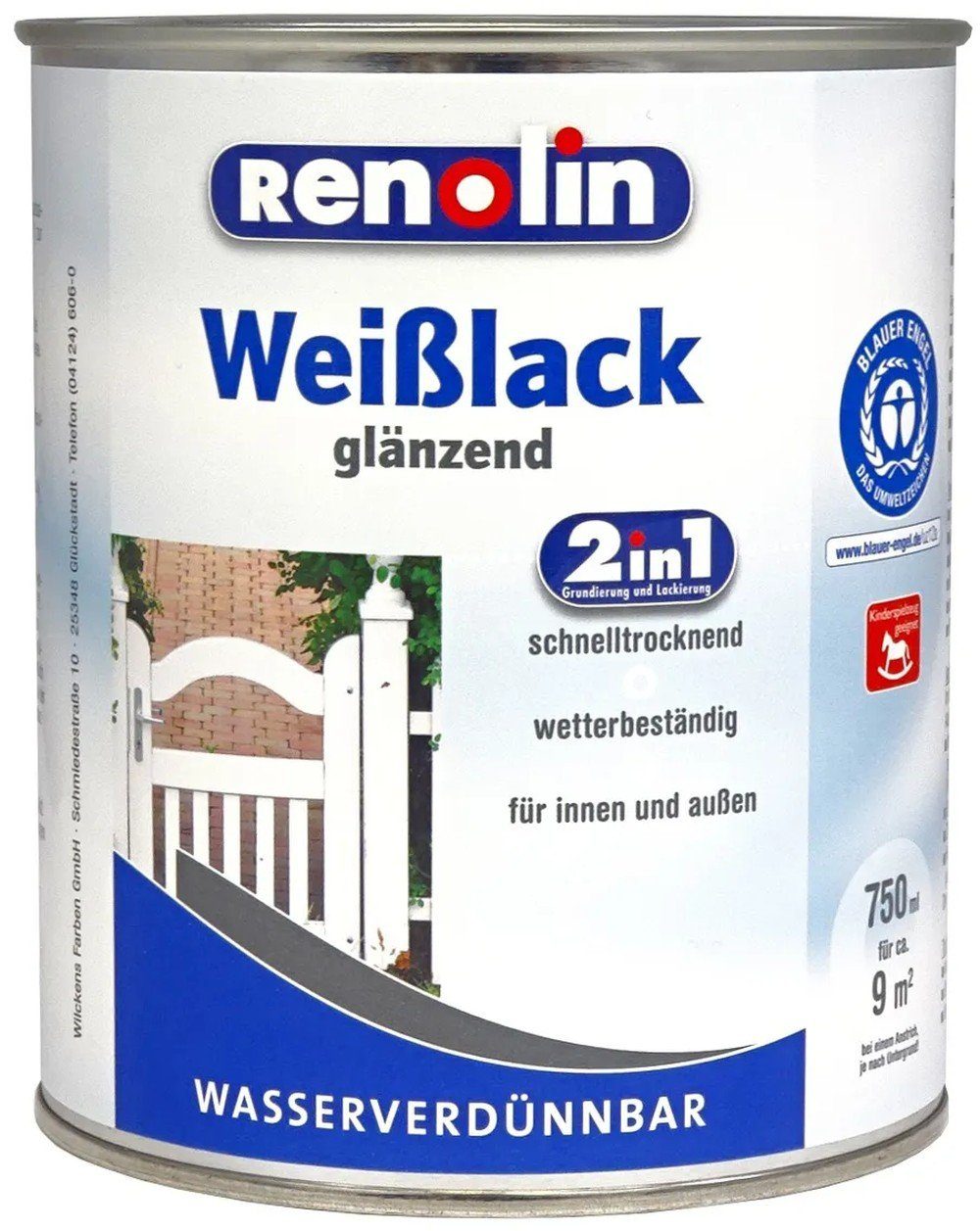 2in1 Renolin glänzend Weisslack Farben Weiß Weißlack Wilckens