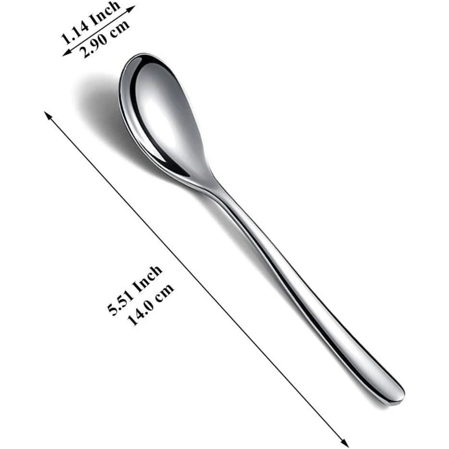 LuxusKollektion Teelöffel Teelöffel 12er Set Edelstahl 14cm Classic