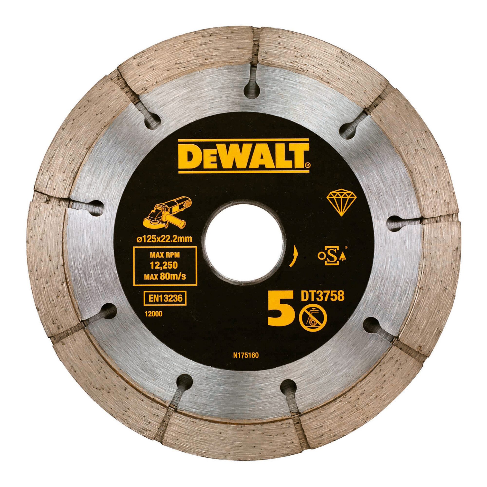 DeWalt Trennscheiben DEWALT Diamanttrennscheibe Sandwich 125x22,2 mm DT3758-QZ