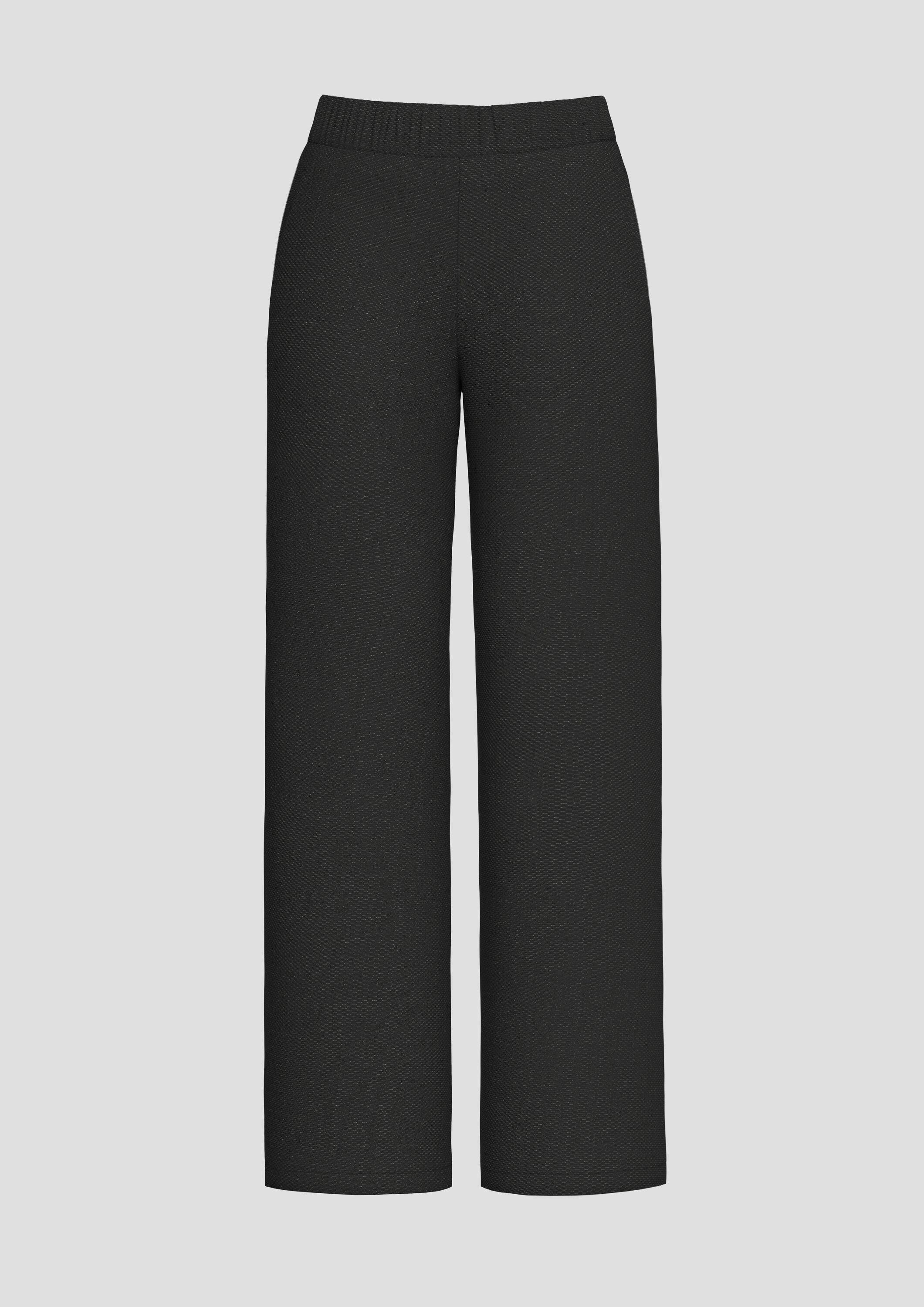 s.Oliver Chinos Hose Jacquard-Hose mit Glitzergarn und Elastikbund