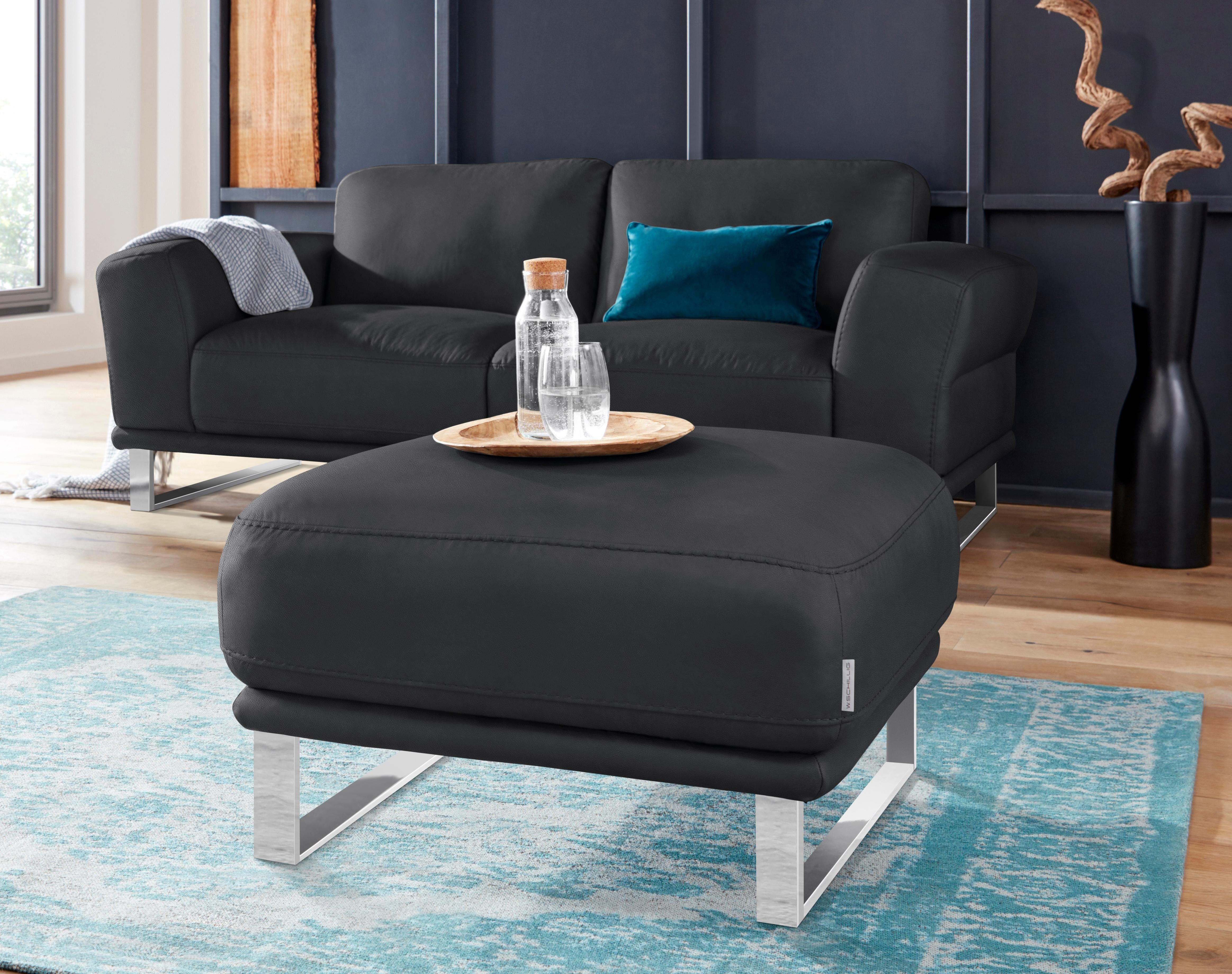 W.SCHILLIG Табуретки montanaa, mit Metallkufen in Chrom glänzend, Breite 71 cm