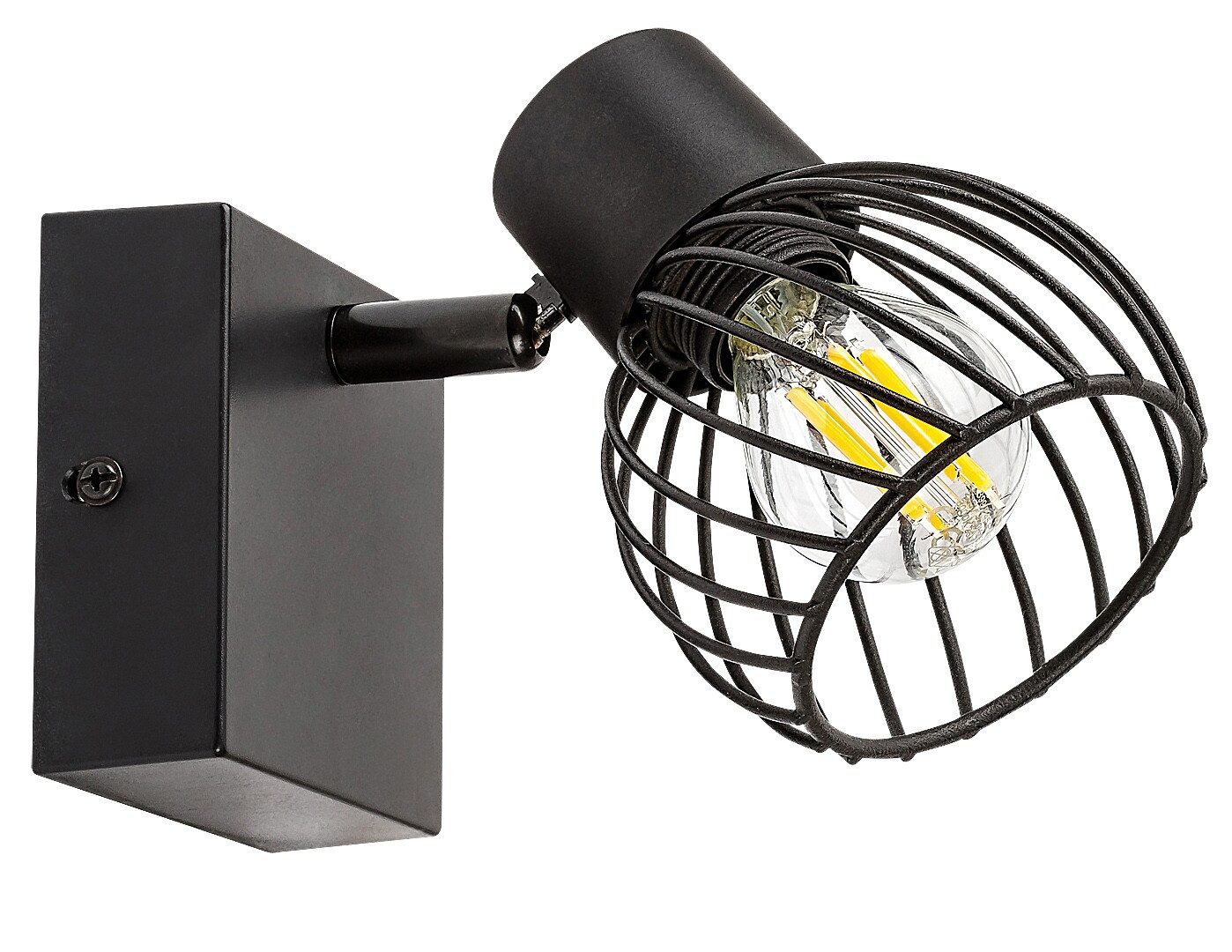 Rabalux LED Deckenspots "Aberama" Kunststoff, schwarz, Kugel, E14, ø85mm