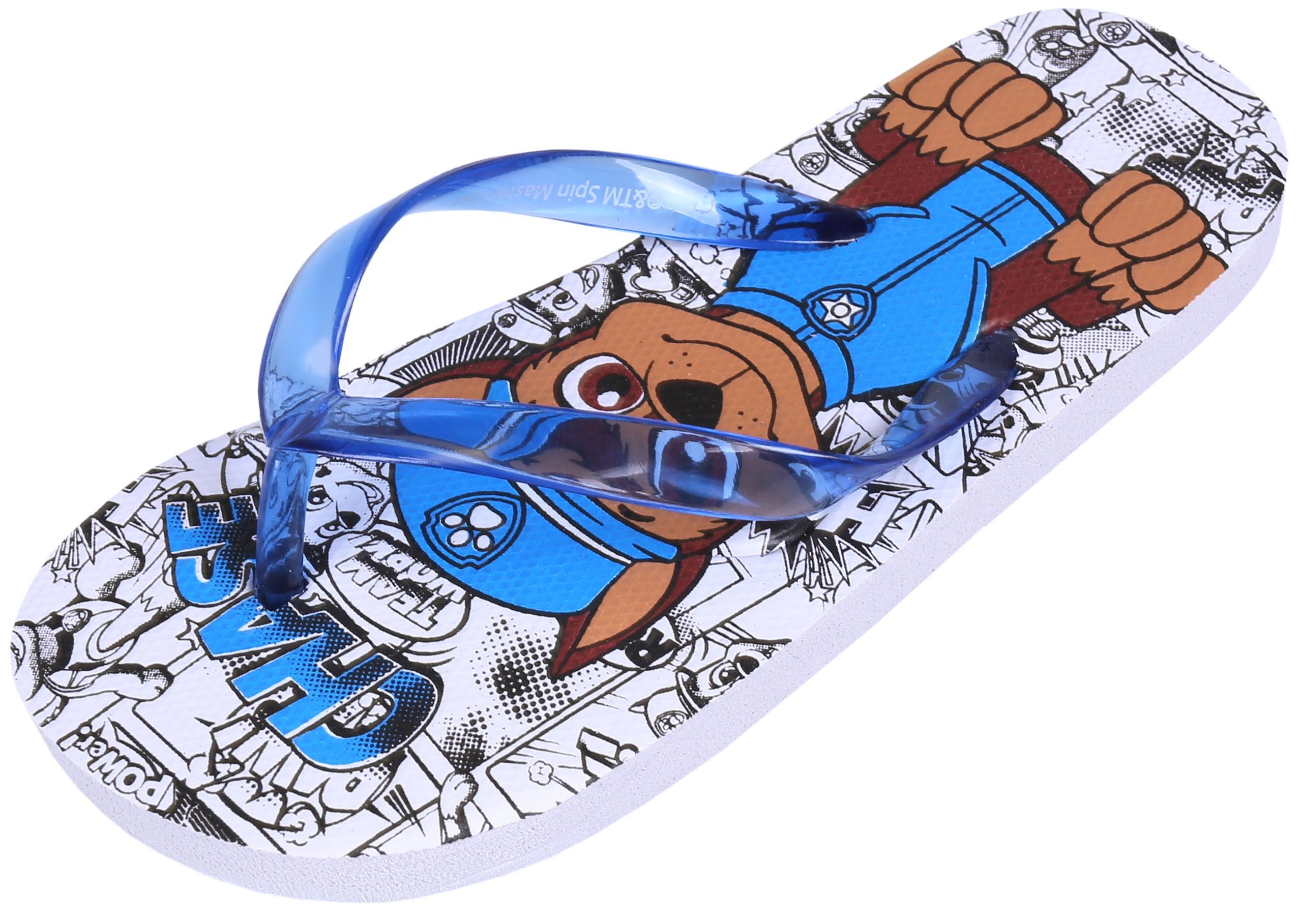 PAW PATROL Weiße Flip-Flops für Jungen mit blauen Streifen PAW PATROL 30-31 EU Badepantolette