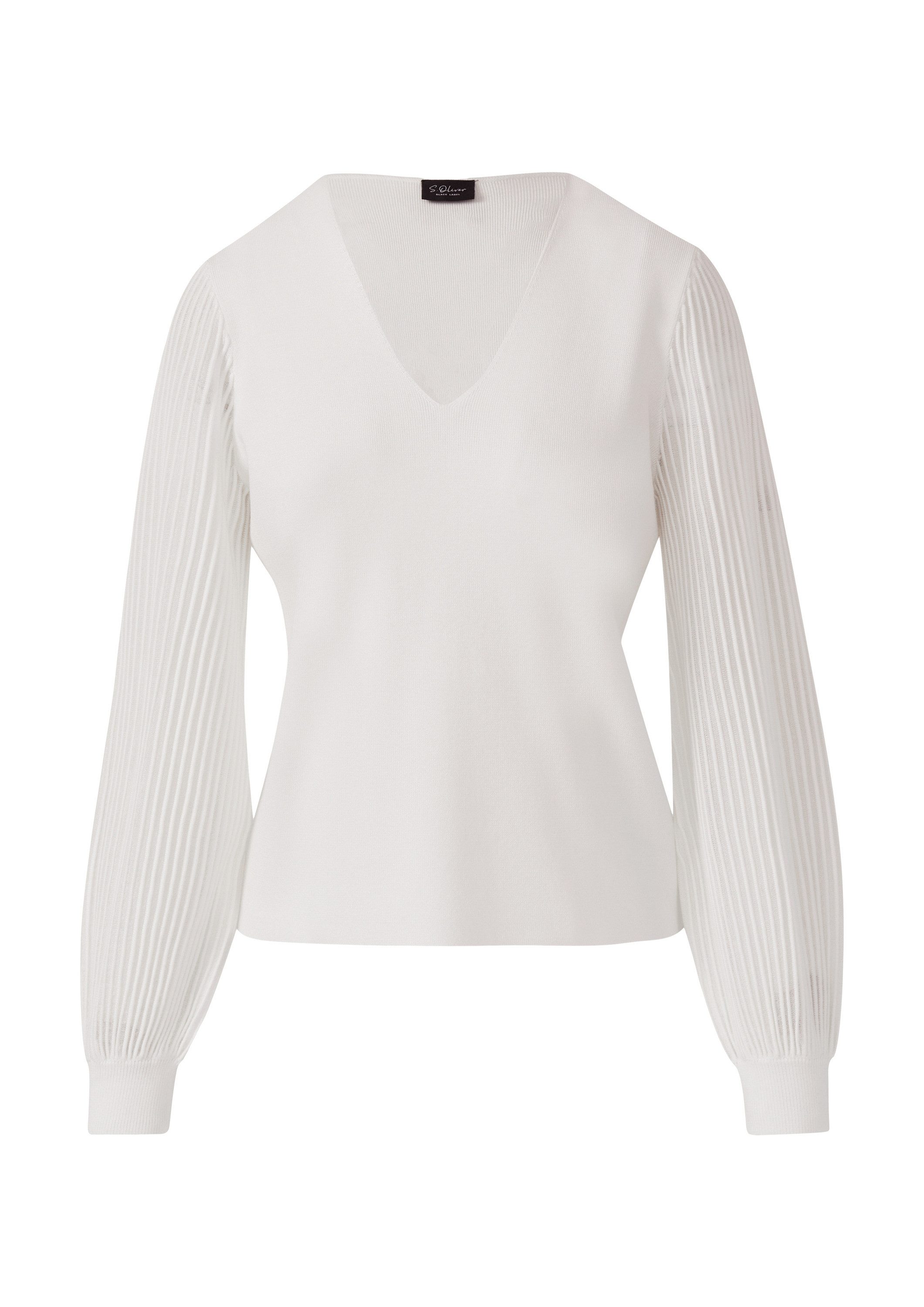s.Oliver Longpullover Strickpullover Feinstrickpullover mit V-Ausschnitt un günstig online kaufen