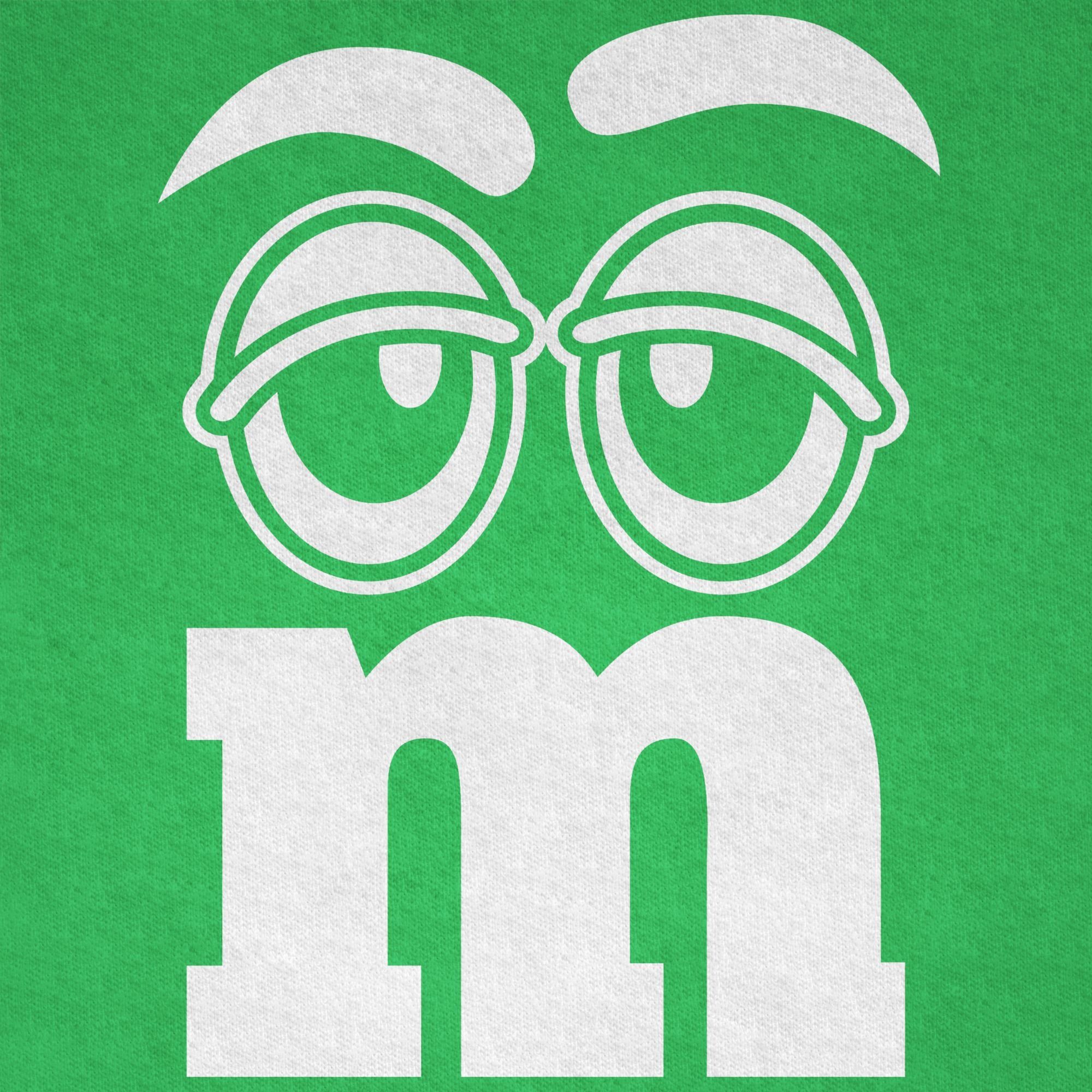 Shirtracer T-Shirt Faschingskostüm Gruppenkostüm M&M Aufdruck Gesicht I M und M I MM Auge (1-tlg) Karneval & Fasching
