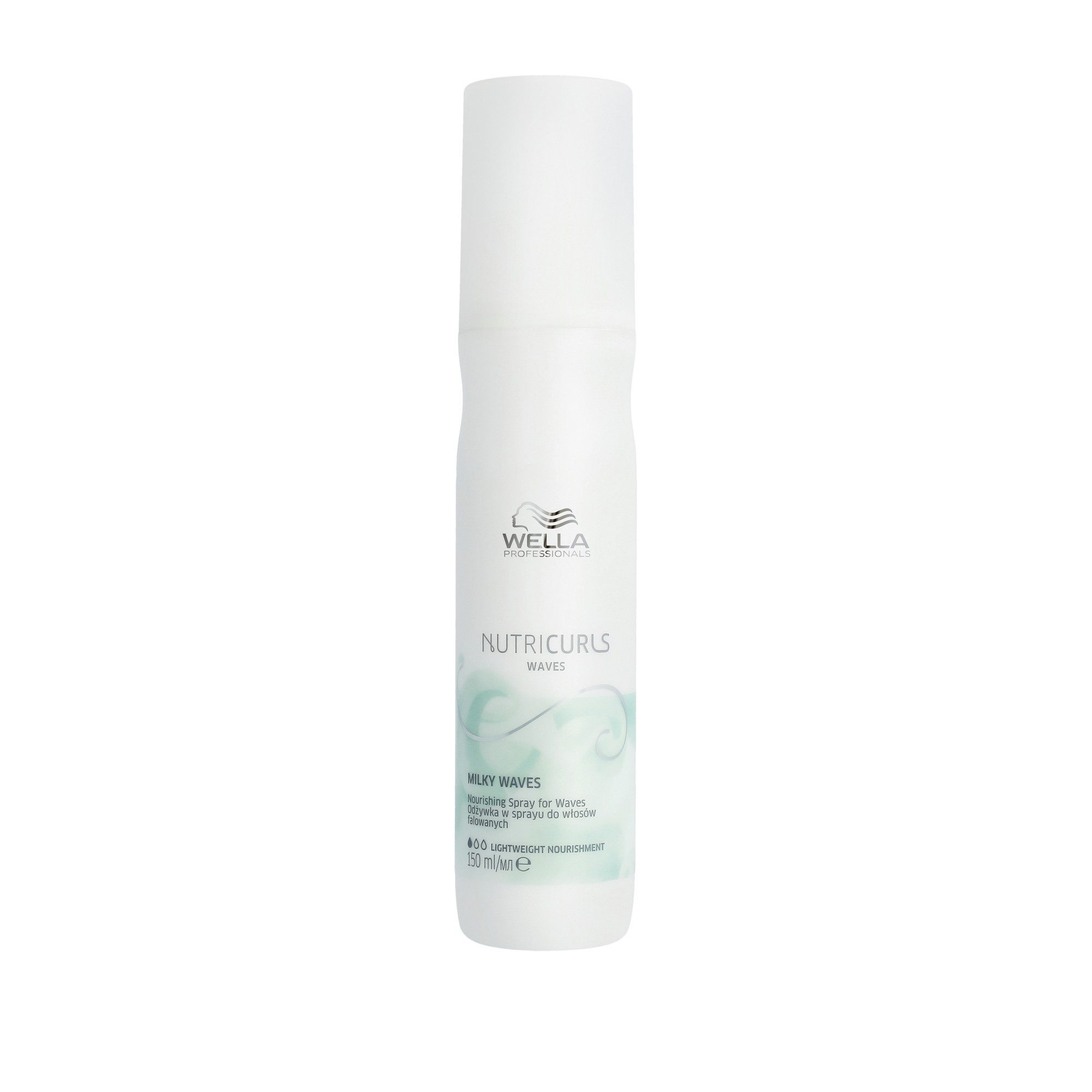 Wella Professionals Leave-in Pflege NUTRICURLS MILKY WAVES NOURISHING SPRAY, Wellendefinition, Frizz-Kontrolle, Jojobaöl und Weizenkleie-Extrakt