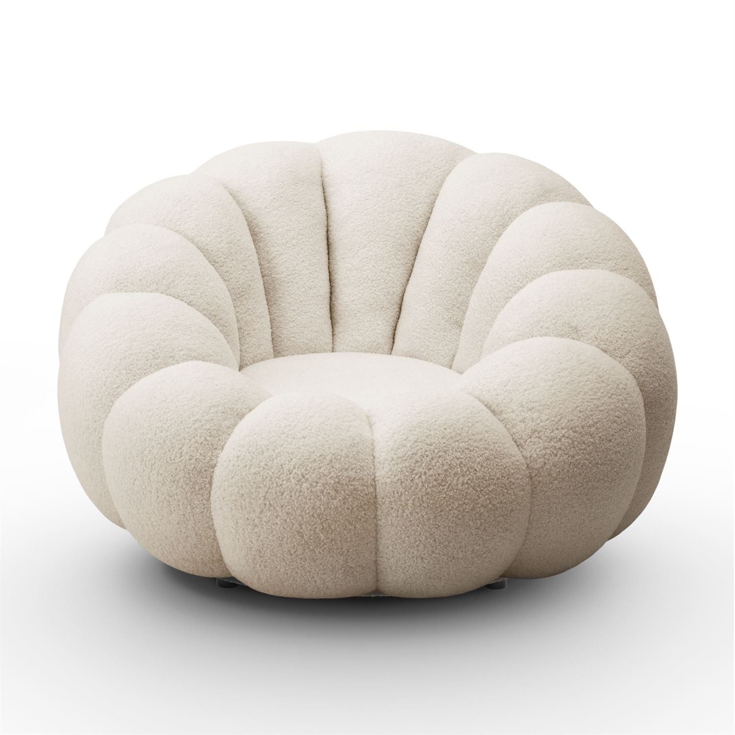Lookway Drehsessel FLUFFY mit Fußhocker Bequemer Relaxsessel für Wohnzimmer (1x Sessel 1x Fußhocker), Drehsessel, 95x60 cm – Bild 5 von 5
