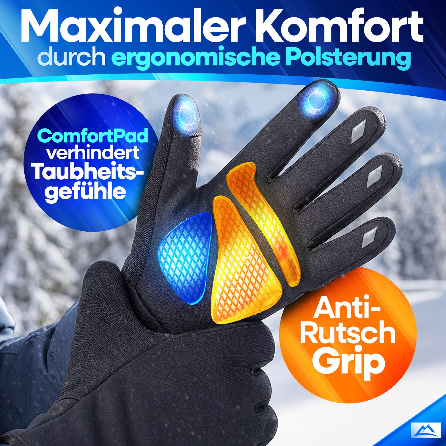 Nextcover Fahrradhandschuhe Nextcover Winter Fahrradhandschuhe Herren & Damen mit ThermoShield 2.0