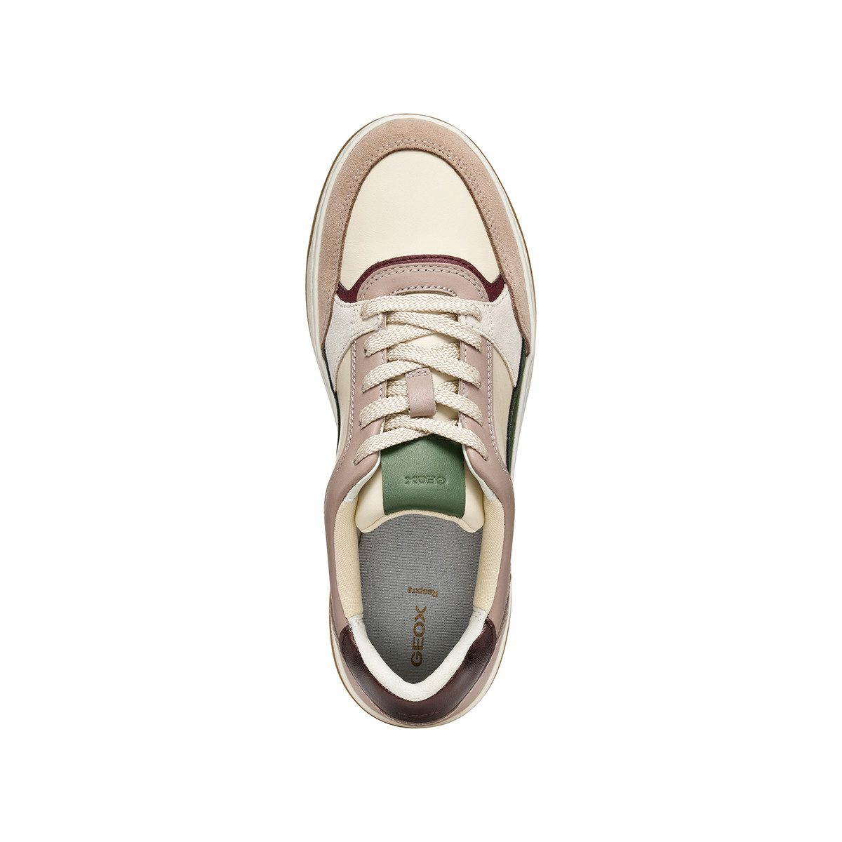 Geox GEOX D564QB 08522 C1SA7, Sneaker, Beige kombiniert, Damen Sneaker