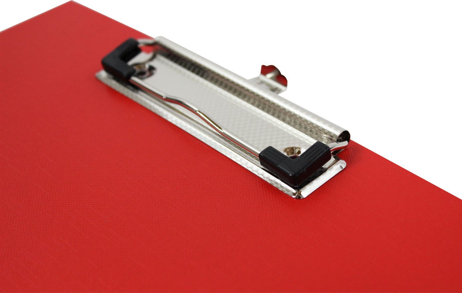d.rect Schreibmappe 1 Stück Klemmbrett DIN A4 (1-St), aus Graupappe, mit PVC-Folien-Überzug und Drahtbügelklemme