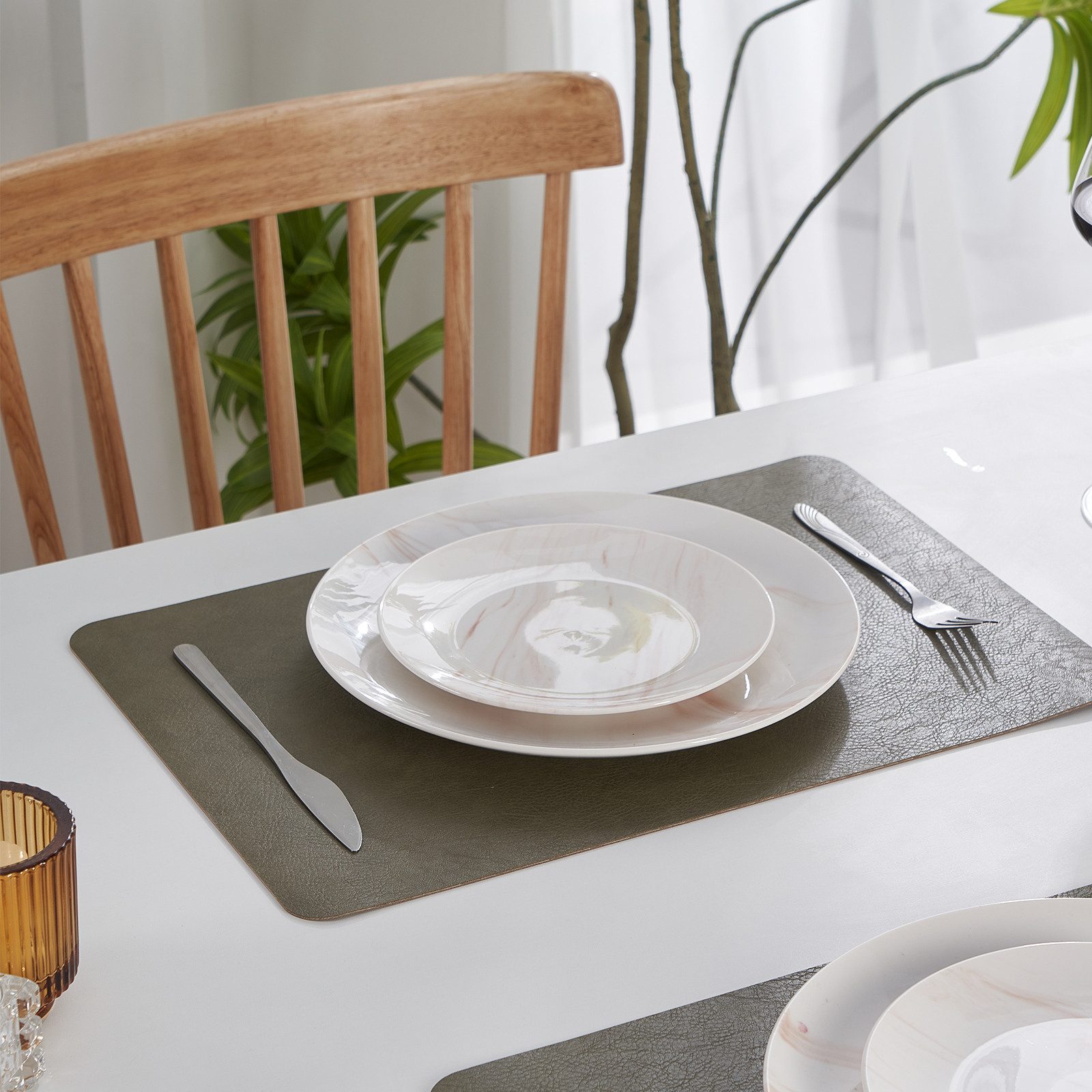 Simurq Platzset Abwaschbar - Beidseitig Nutzbare und Rutschfeste Tischsets, günstig online kaufen