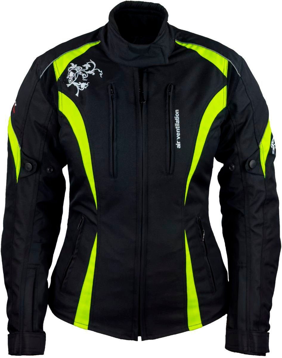 Sicherheitsstreifen Motorradjacke Latina Mit roleff Lady