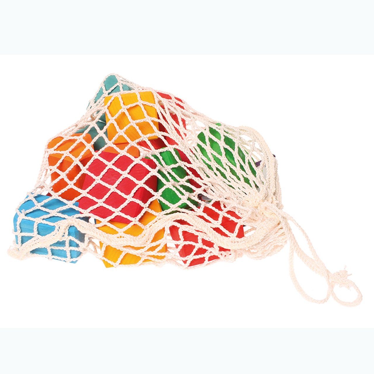 GRIMM´S Spiel und Holz Design Waldorfklötze bunt 15-teilig im Netz Spielsteine Stapelsteine Spielbauklötze