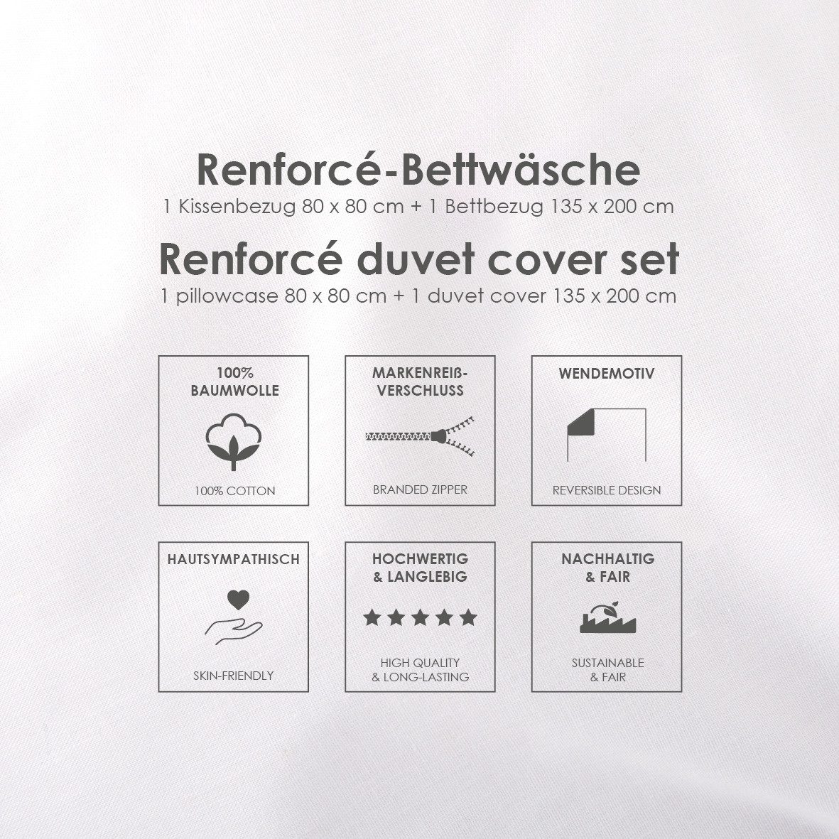 Stoffschmiede Kinderbettwäsche - Harry Potter – Mystical Gray - 135x200cm + 80x80cm, 100% Baumwolle