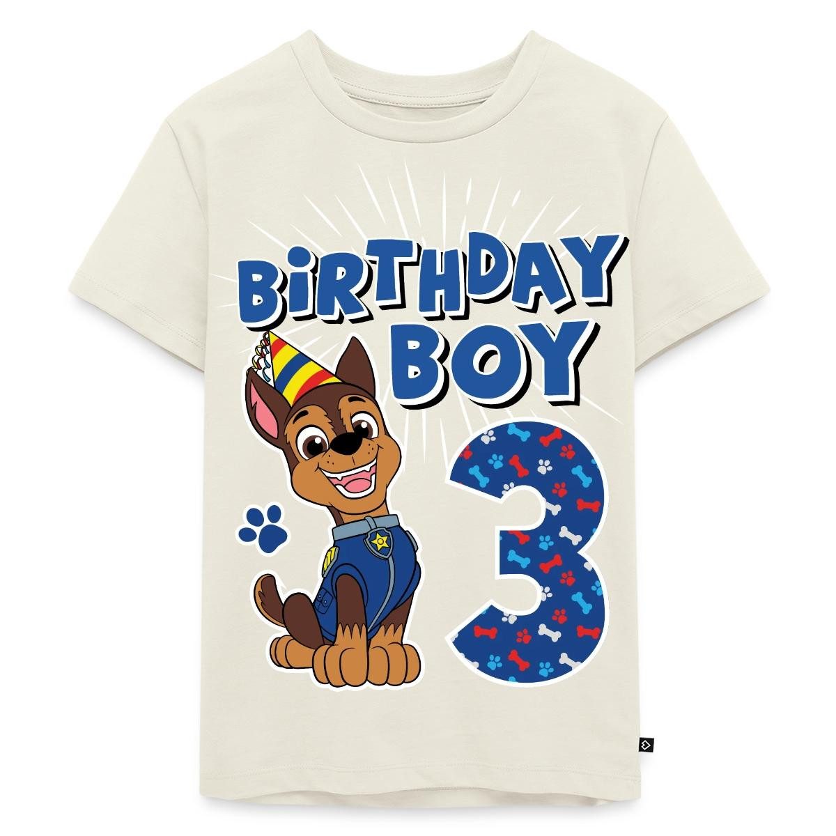 T-Shirt Paw Patrol Chase 3 Jahre Alt 3. Geburtstag Kinder Premium T-Shirt
