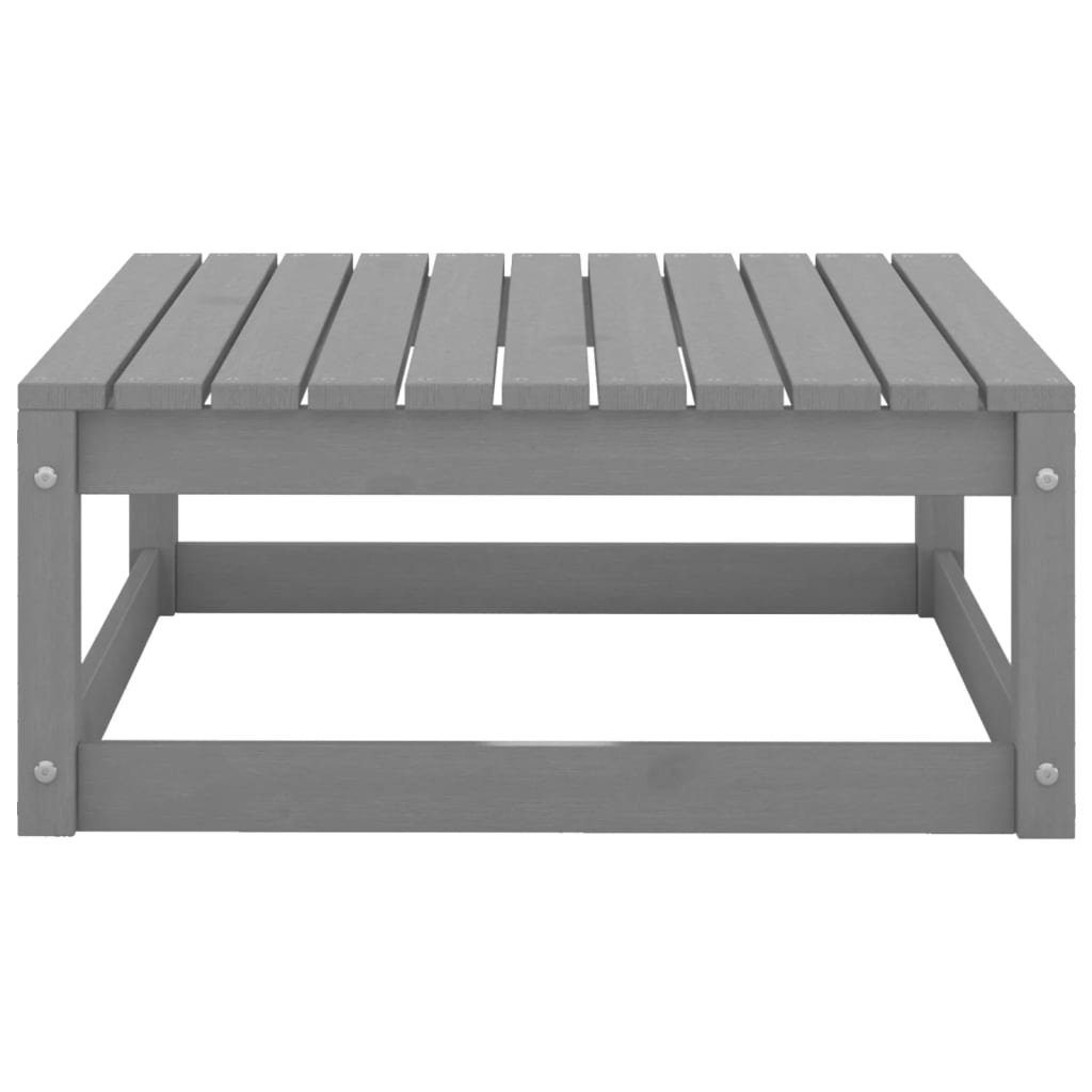 Garten Set Lounge Garten-Essgruppe Grau Massivholz Lou vidaXL 9-tlg Set Kiefer Holz Sitzgruppe