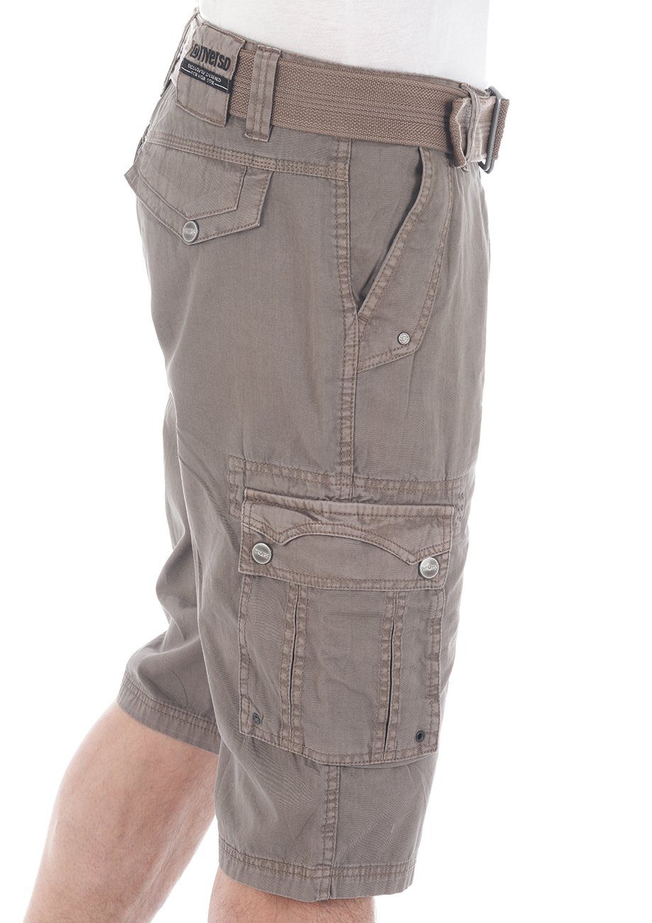 riverso Cargoshorts Herren Shorts RIVAnton Regular Fit Bermudashorts mit Gürtel – Bild 3 von 5