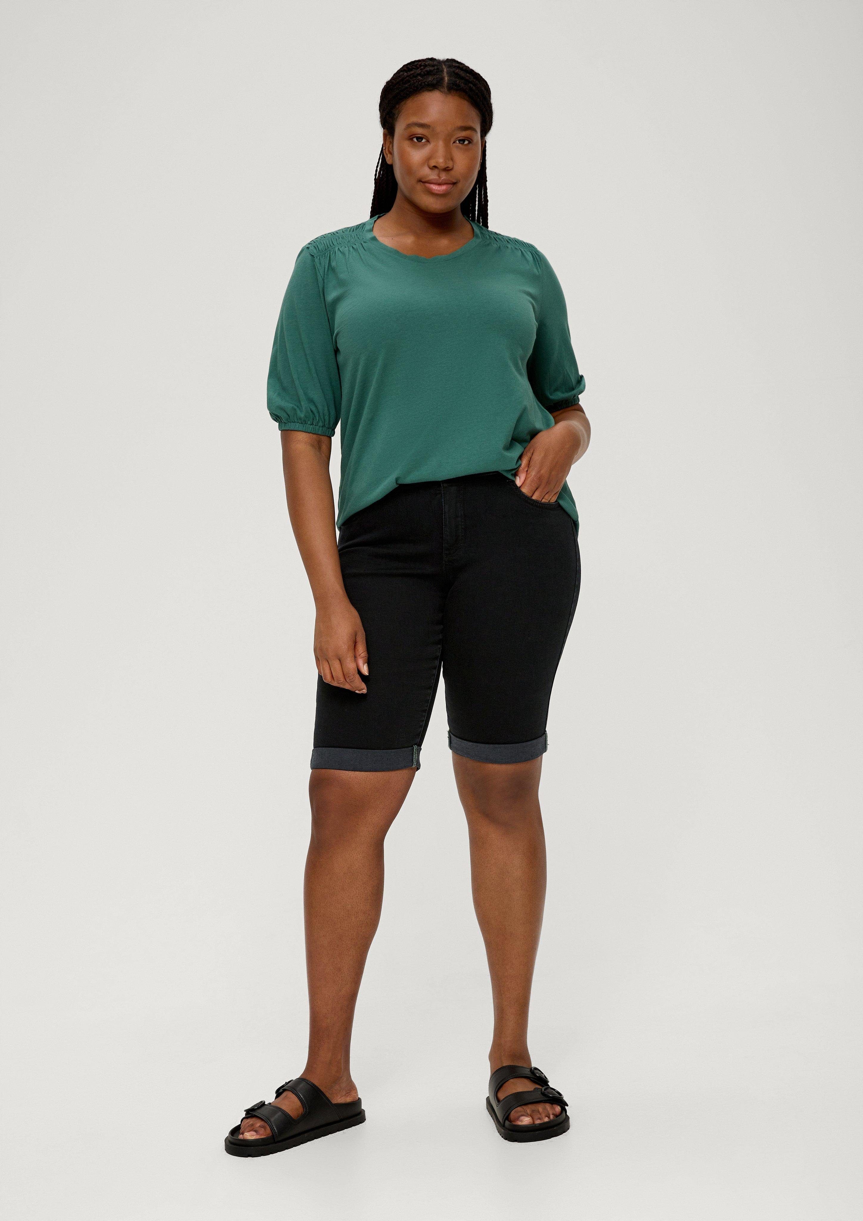 TRIANGLE Jeansshorts Jeans-Shorts / Regular Fit / Mid Rise / Slim Leg Waschung