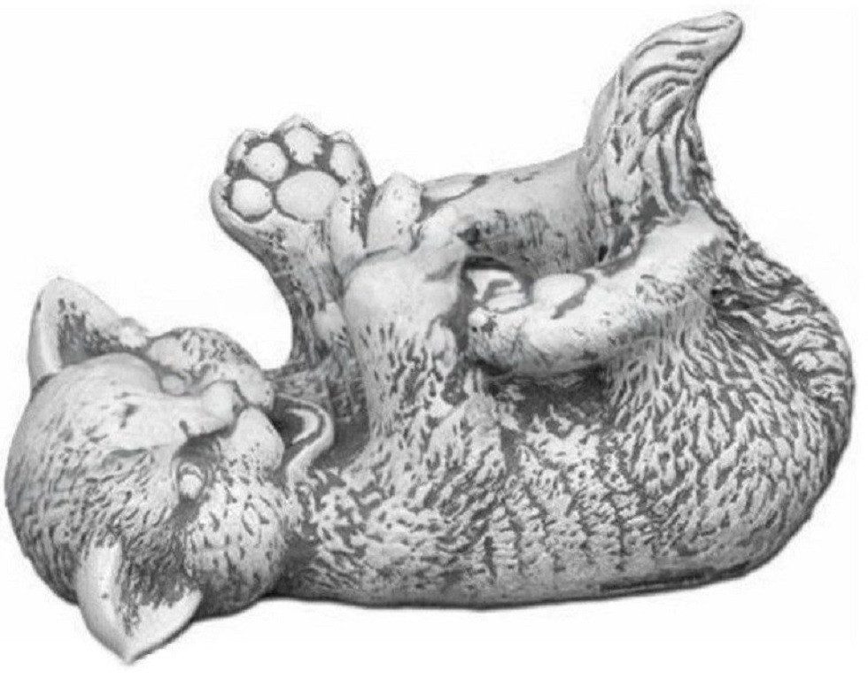 Tierfigur Garten Dekoration Katze Terrasse Stein Figur Statue Skulptur 103004