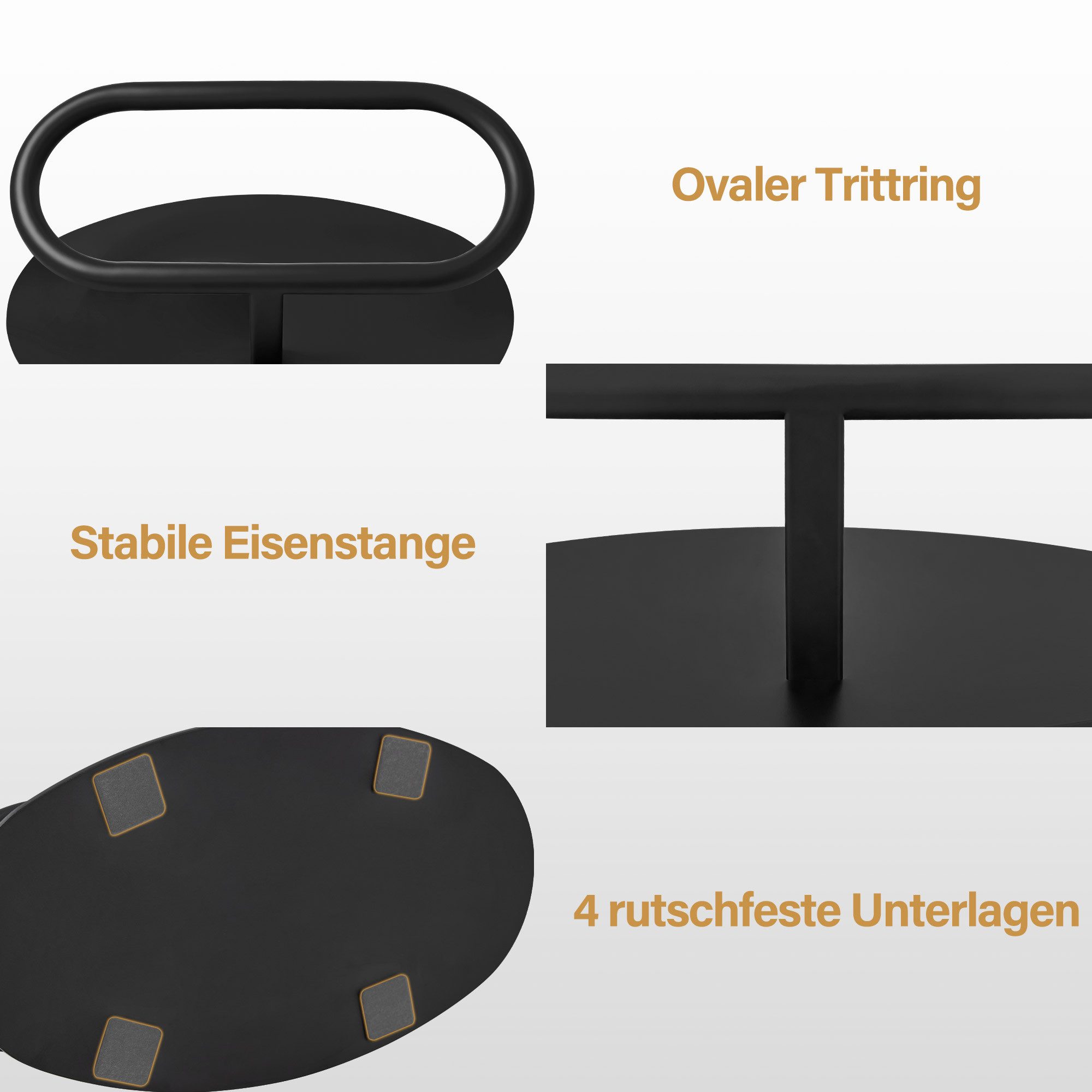 Barberpub Fußstütze BarberPub Friseur Fußstütze, Footrest für Friseursalons FT002, aus Metall, Professionelle Mobile Fußablage – Bild 5 von 5