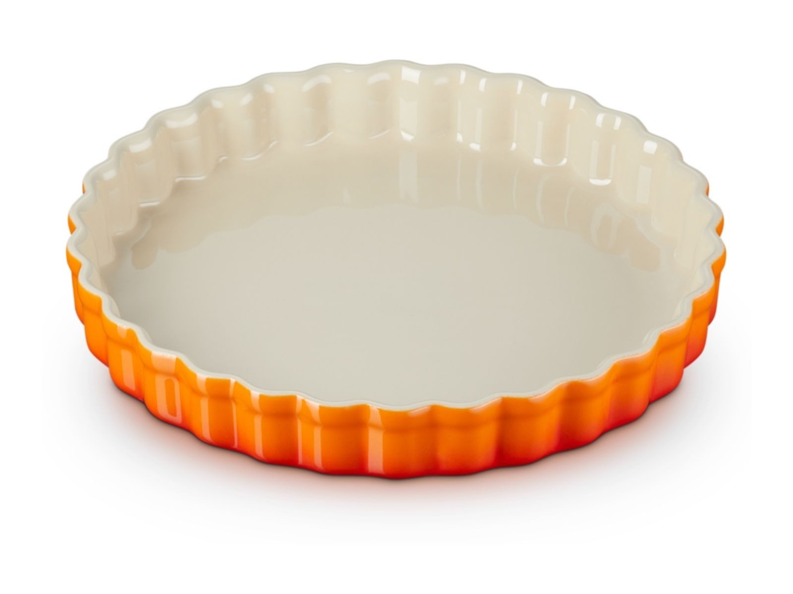 LE CREUSET Auflaufform Tarteform Tradition ofenrot 24cm, Steinzeug