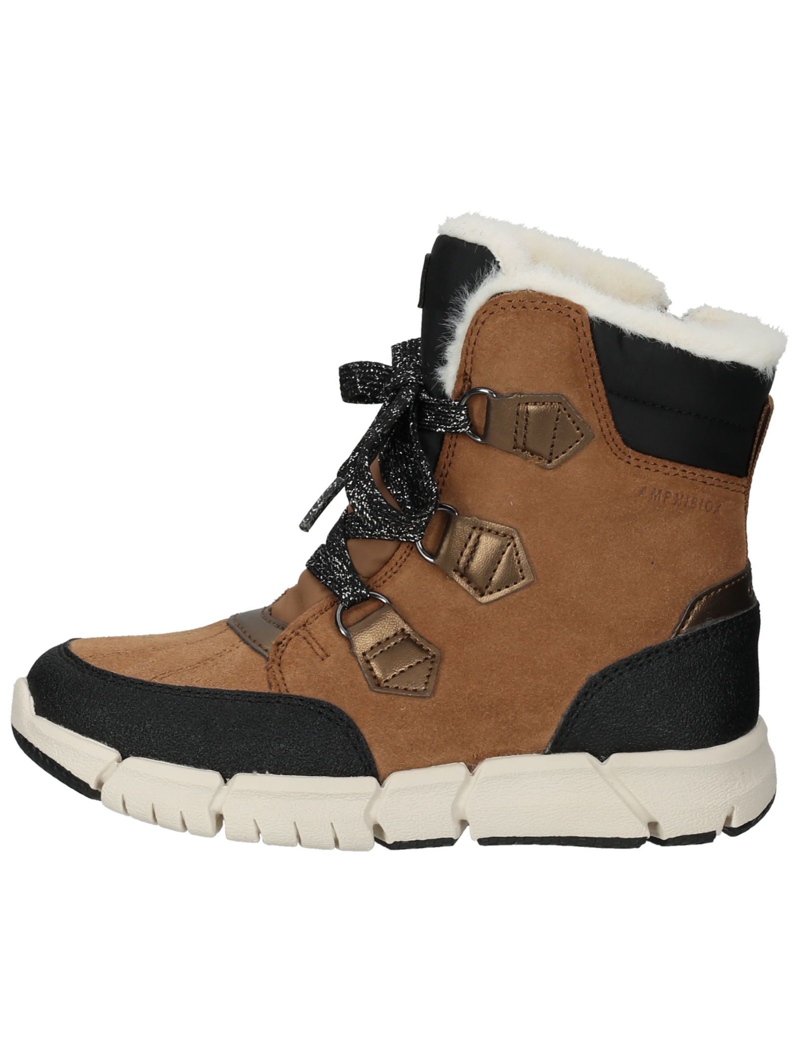 Geox Stiefelette Veloursleder/Textil Schnürstiefelette