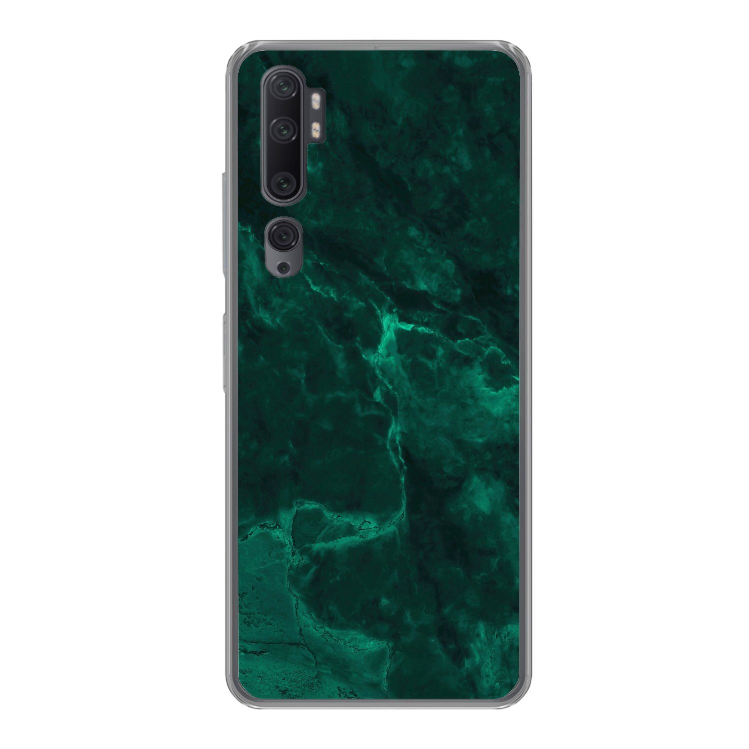 MuchoWow Handyhülle für Xiaomi Mi Note 10 Marmor - Limone - Grün - Strukturiert - Marmorop