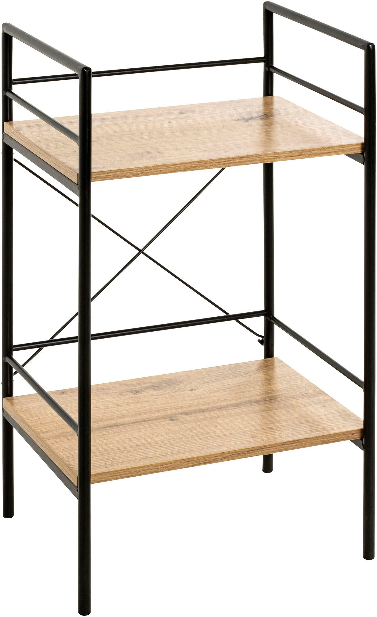 HAKU Beistelltisch Sofatisch, Wohnzimmertisch (1-St), rechteckig - aus Metall Schwarz B/T/H 34/27/62 cm