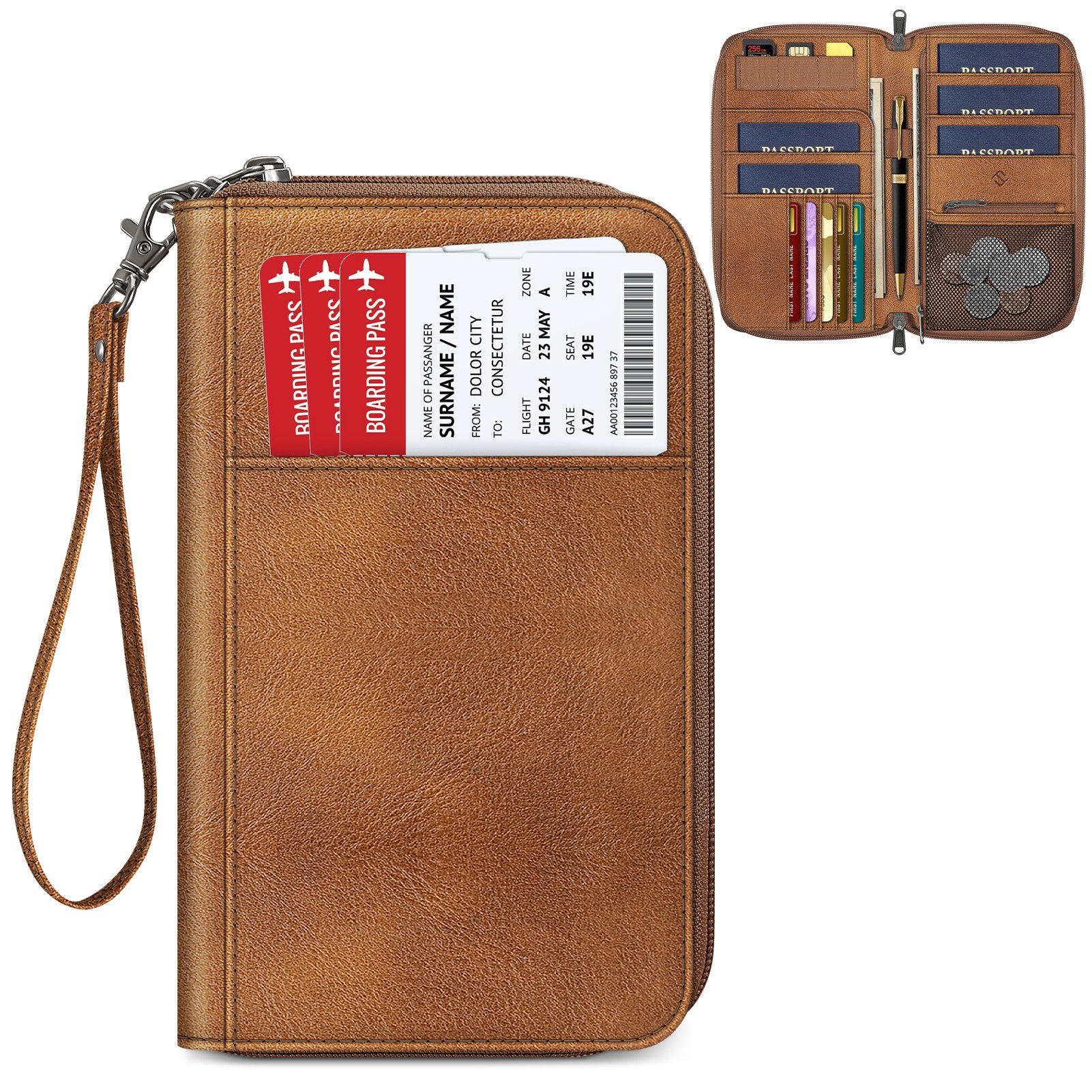 Fintie Geldbörse Reisepass Tasche Familie Reiseorganizer, günstig online kaufen