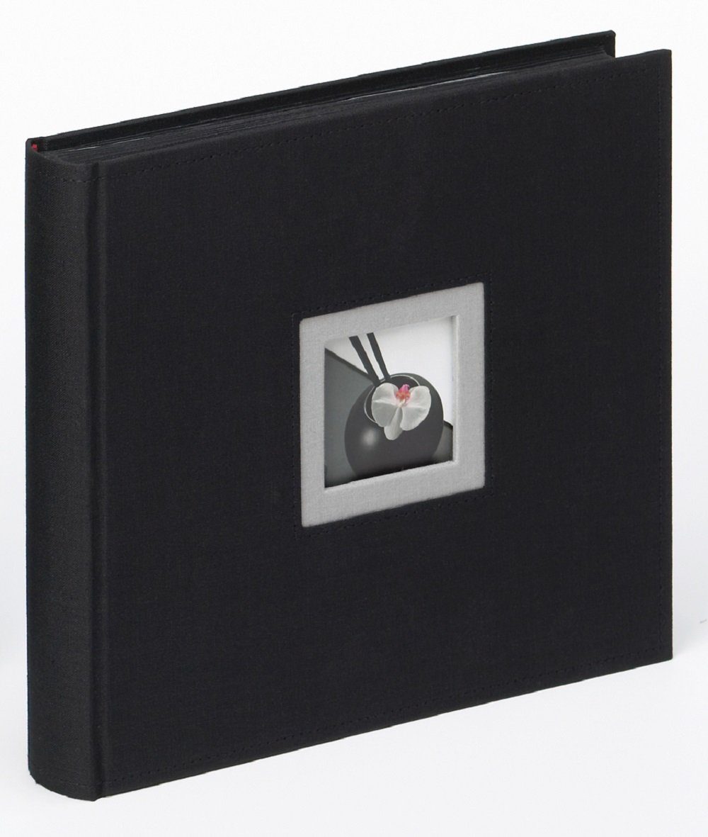 Walther Design Fotoalbum Classicalben Black & White, buchgebundenes Album, Leineneinband mit Steppnaht, Bildausschnitt