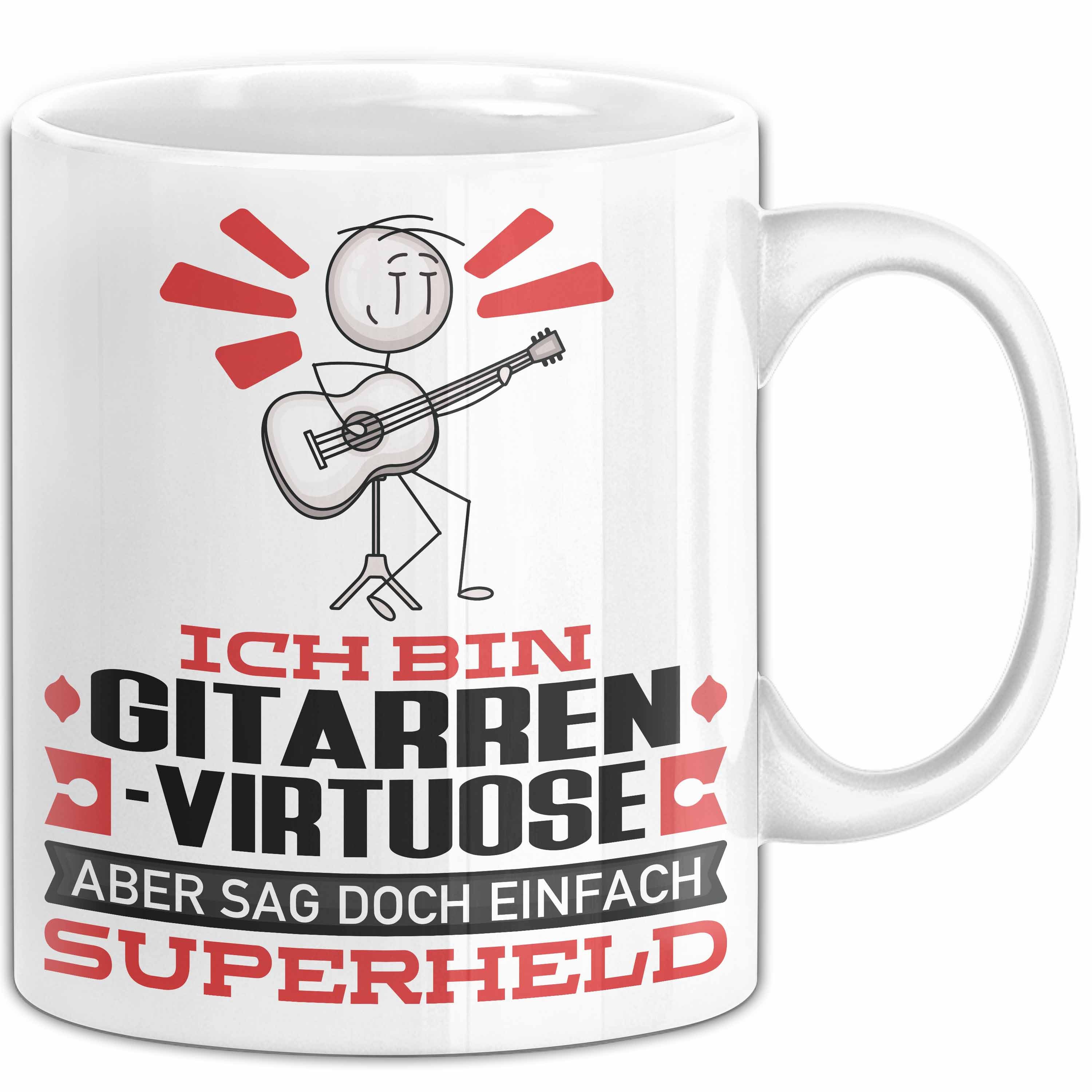 Trendation Tasse Gitarrenvirtuose Geschenk Tasse Ich Bin Gitarrenvirtuose Aber Sag Doch