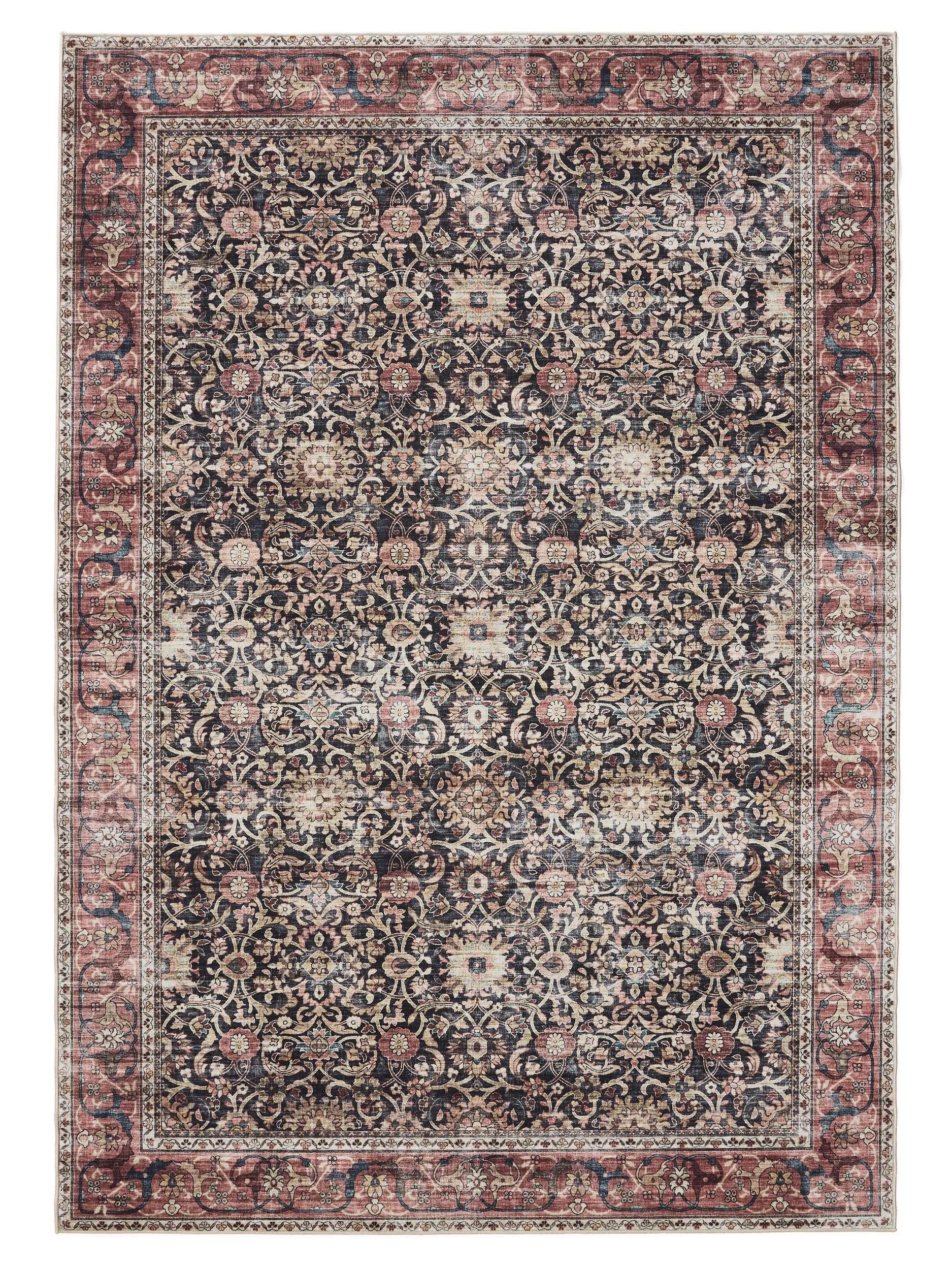 benuta Teppich George, rechteckig, Höhe: 5 mm, Vintage-Look, Kurzflor, Teppich Wohnzimmer, Schlafzimmer, Waschbar