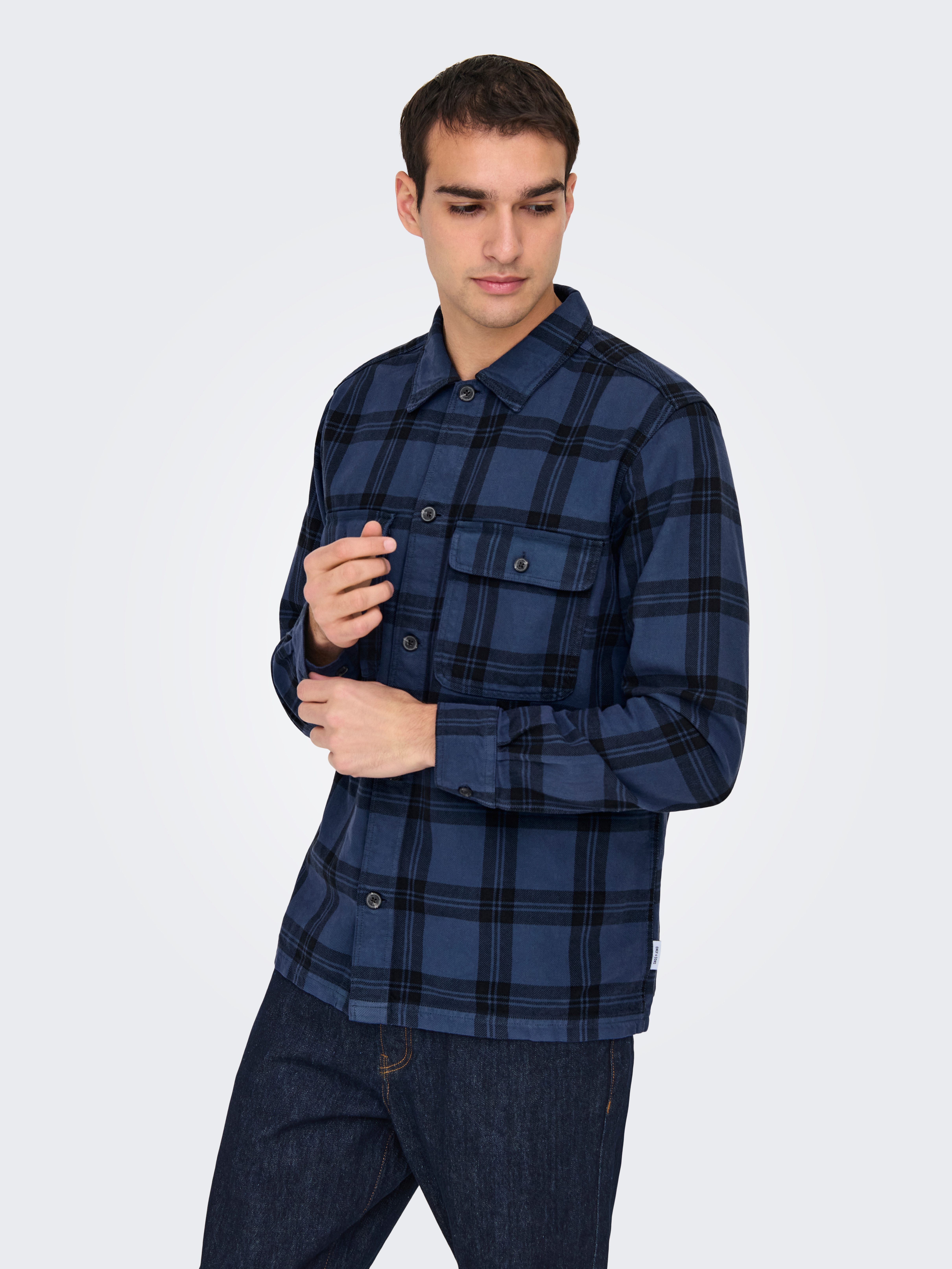 ONLY & SONS Langarmhemd ONSOLIVER TWILL OVERDYE OVERSHIRT BF günstig online kaufen