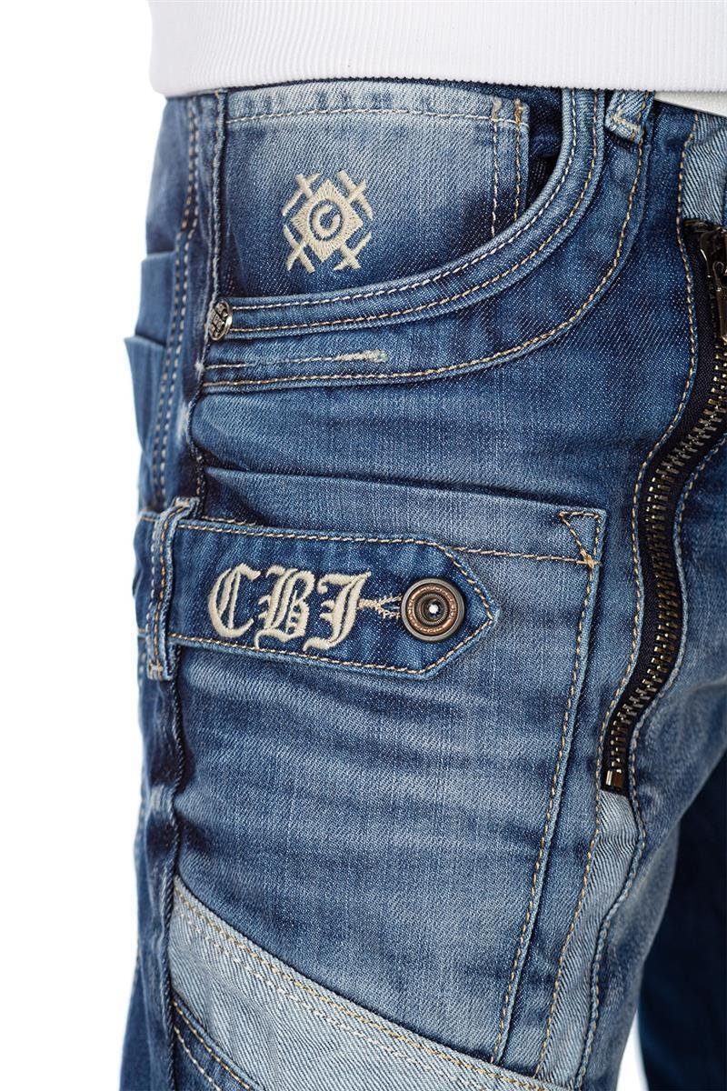 5-Pocket-Jeans Herren regular fit Hose Stonewashed BA-CD576