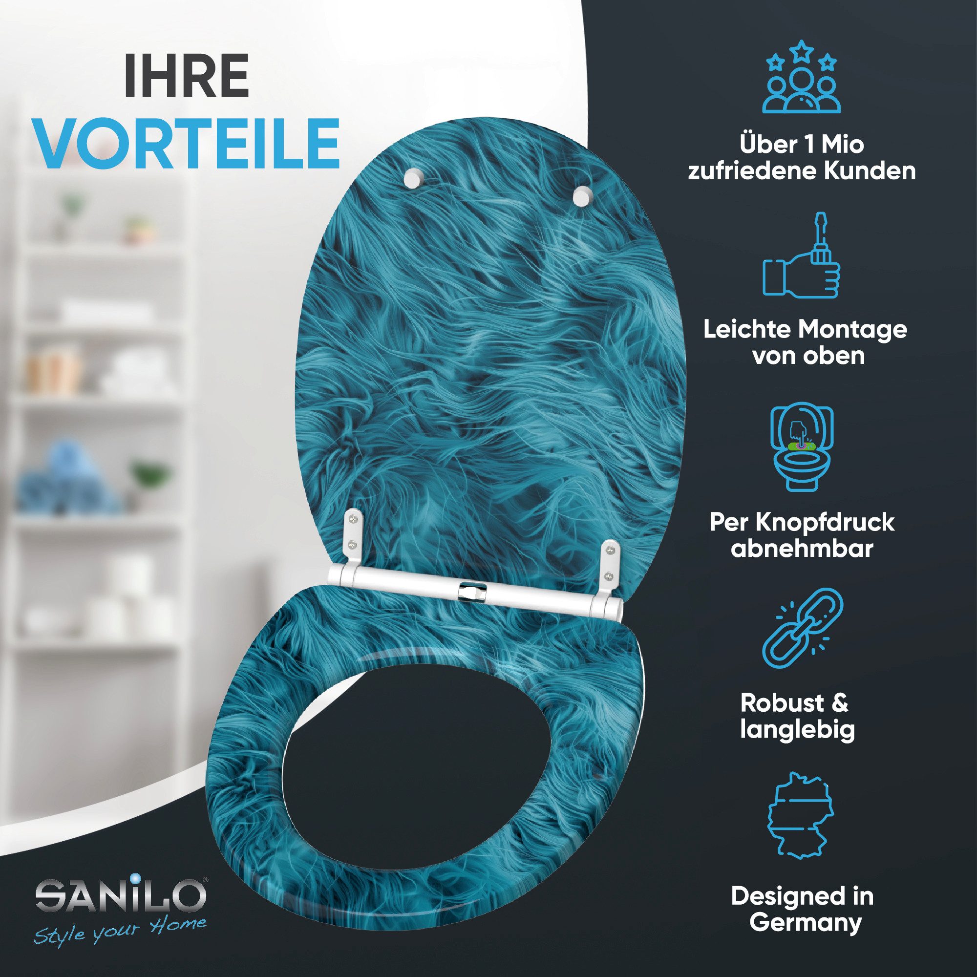 Sanilo WC-Sitz mit Absenkautomatik & Top Fix in vielen Designs, hochwertig, günstig online kaufen
