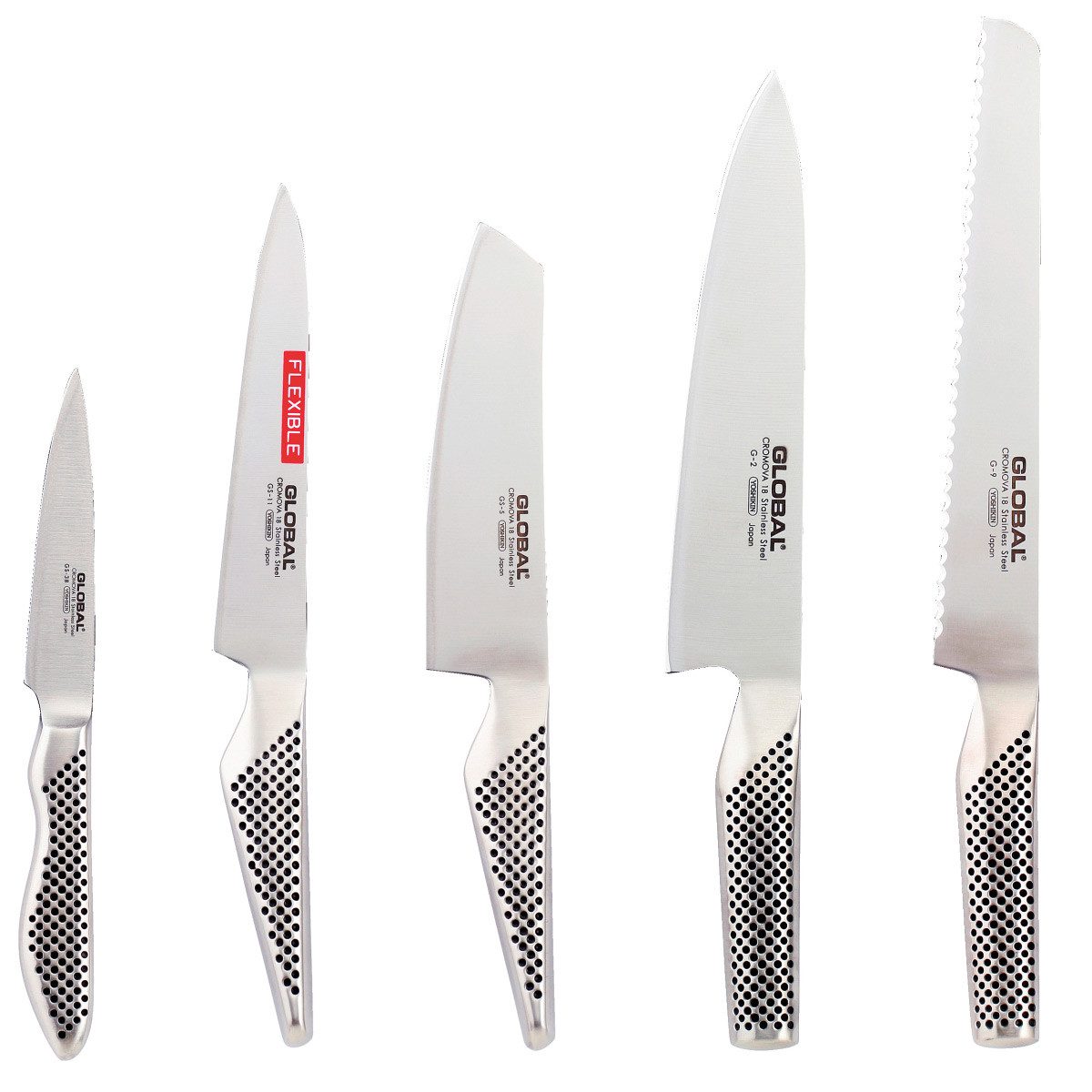 GLOBAL Messer-Set Yoshikin Messerset G-2951138R (Spar-Set, 5-tlg)