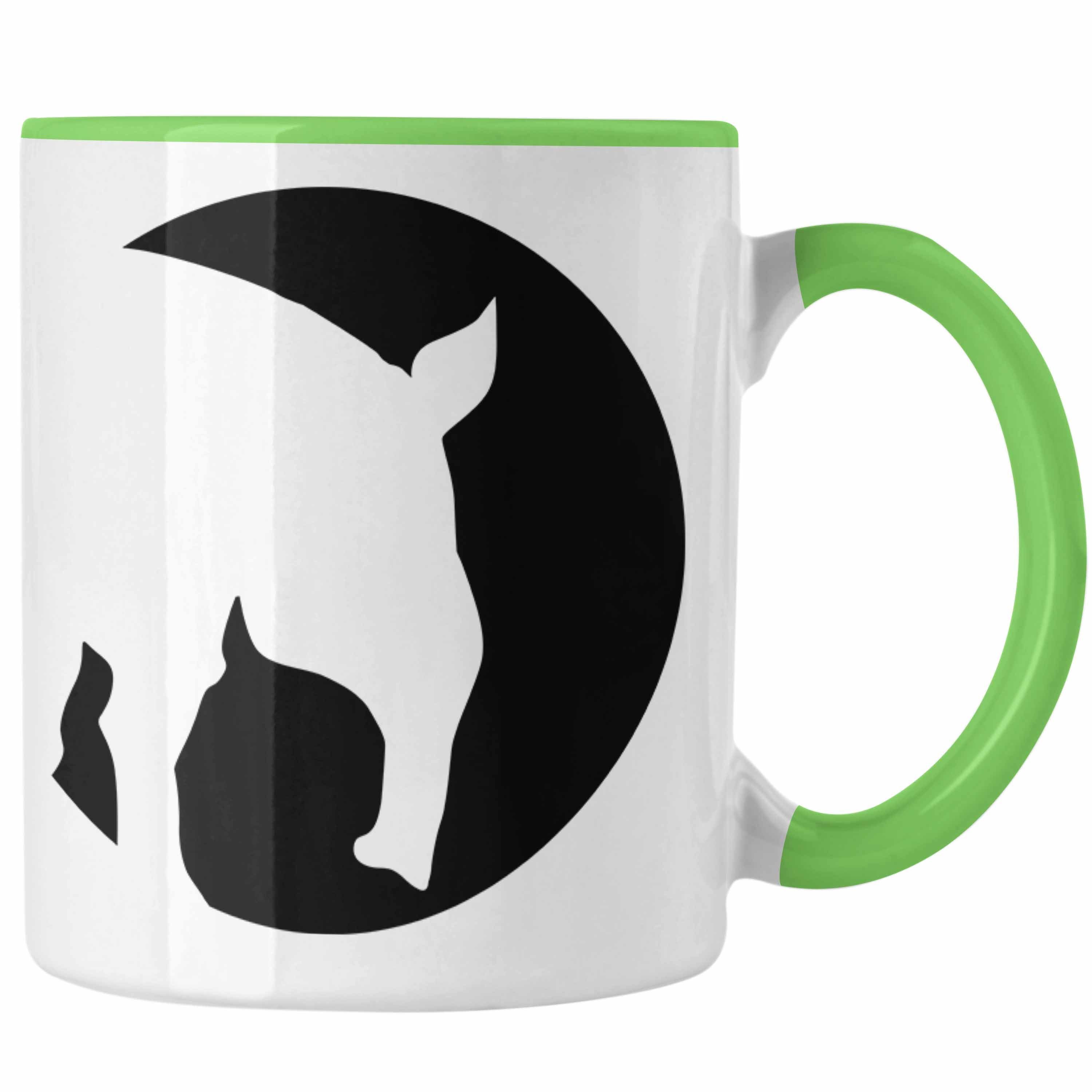 Trendation Tasse Lustige Tapir Tasse Geschenk Tapir Liebhaber Grafik Grün