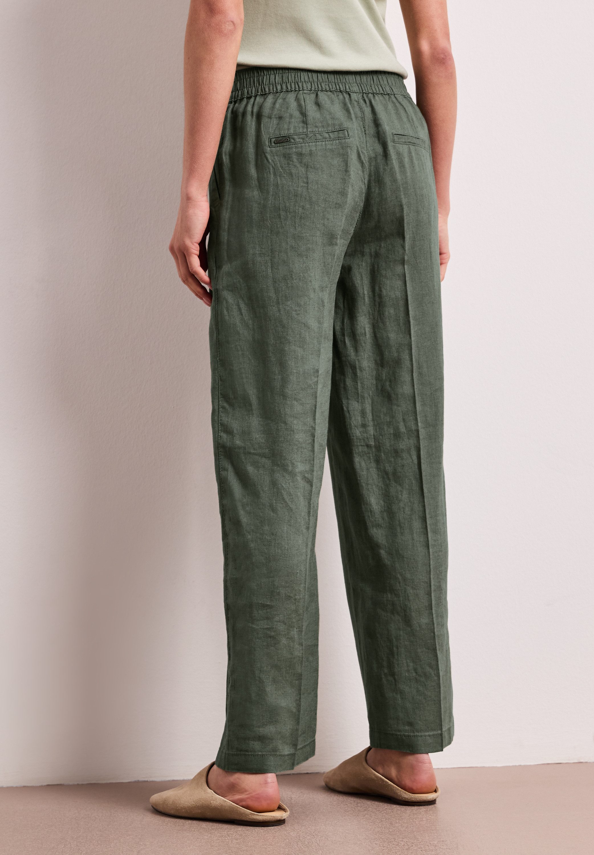 STREET ONE Stoffhose im Loose Fit und aus Leinen