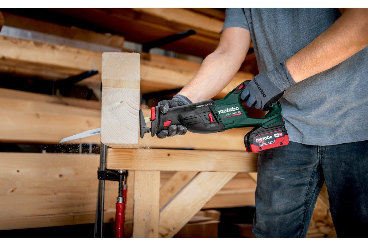 metabo Akku-Säbelsäge SSEP 18 LT BL, Ohne Akku in metaBOX 165 L
