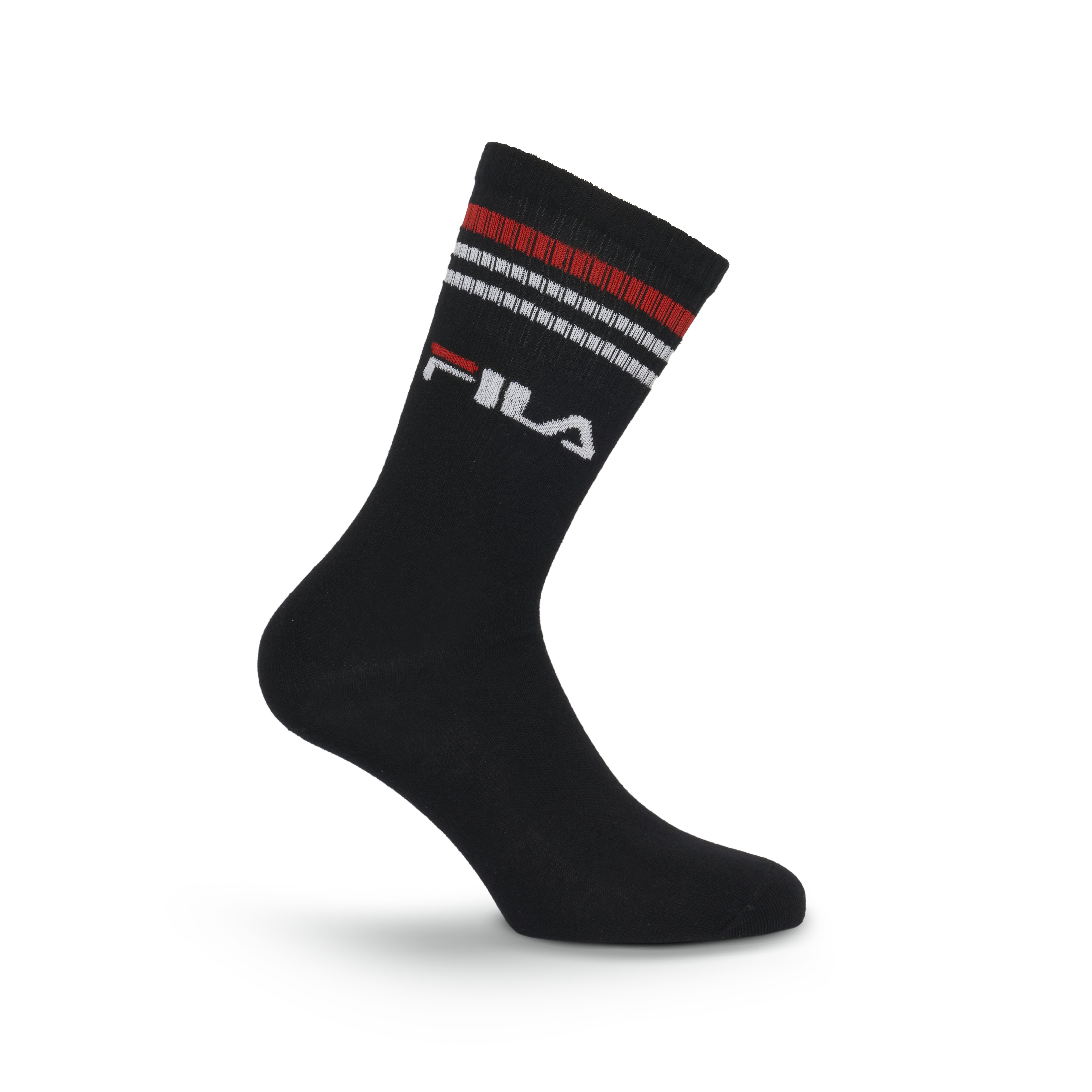 Fila Socken (3 Paar) breites Rippenbündchen, Logoschriftzug, Cotton-Mix