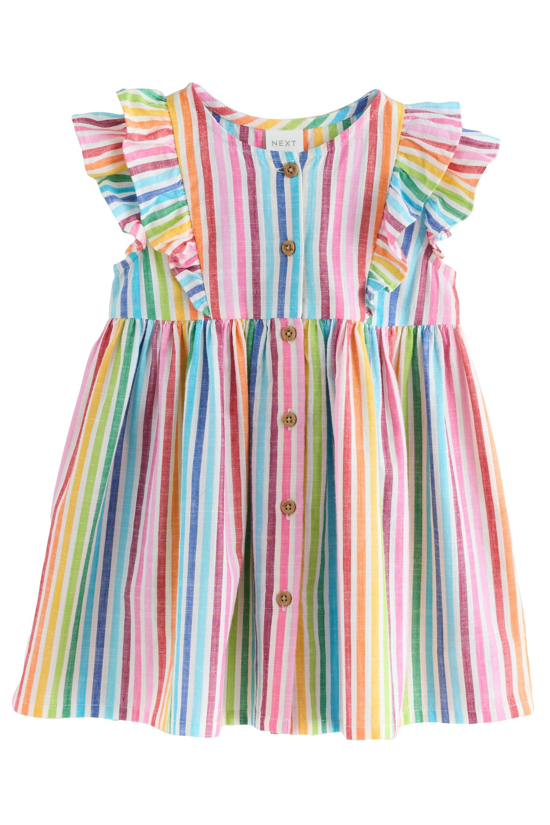 Next Blusenkleid Kleid mit Rüschenärmeln (1-tlg)