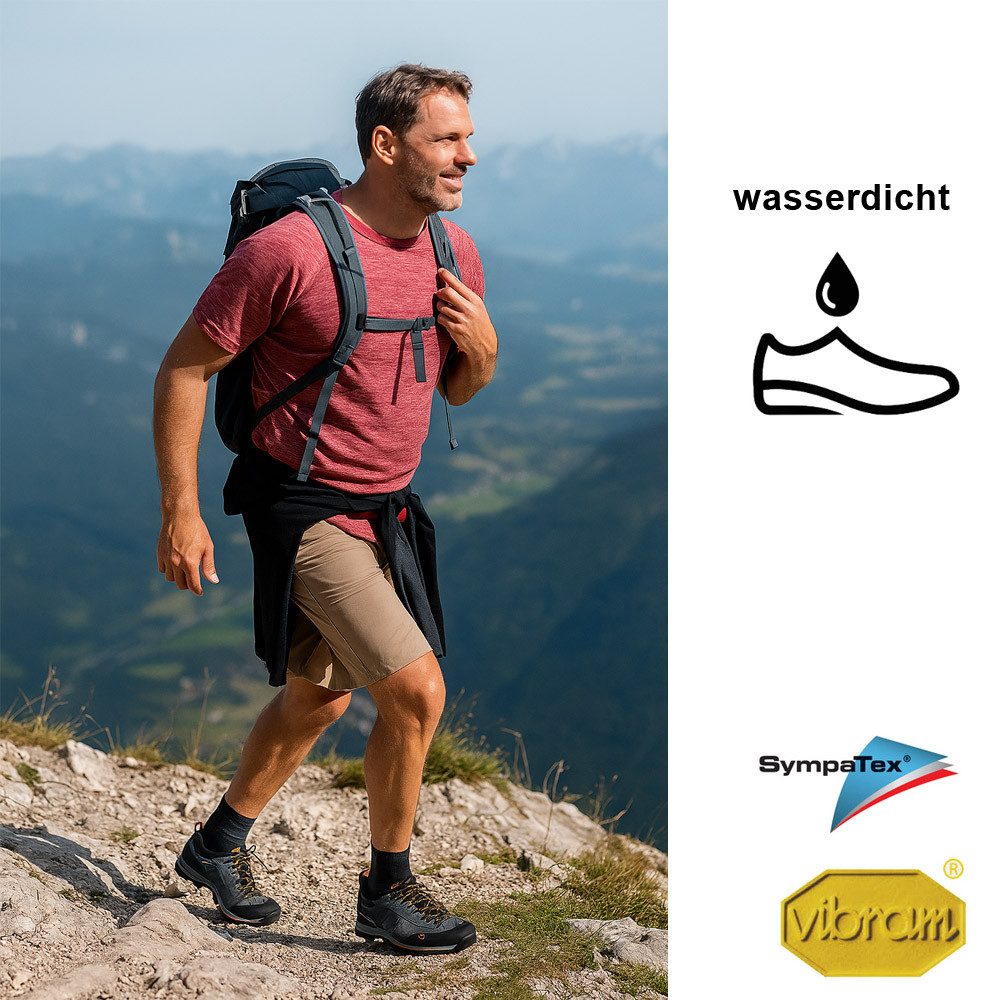 Lackner Lackner - Rockway STX wasserdichte Vibram Wanderschuhe, grau Wanderschuh