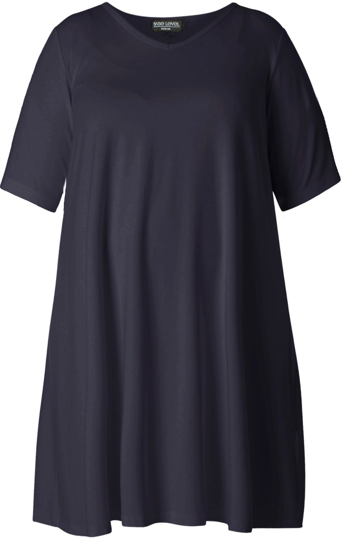 In Shirtkleid leicht Abernathy Curvy Form navy Base dark Level ausgestellter blue