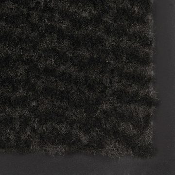Fußmatte Fußmatte getuftet 60x180 cm Schwarz Fußabtreter Schuhabtreter Tür Tepp, vidaXL, Rechteck, Höhe: 180 mm