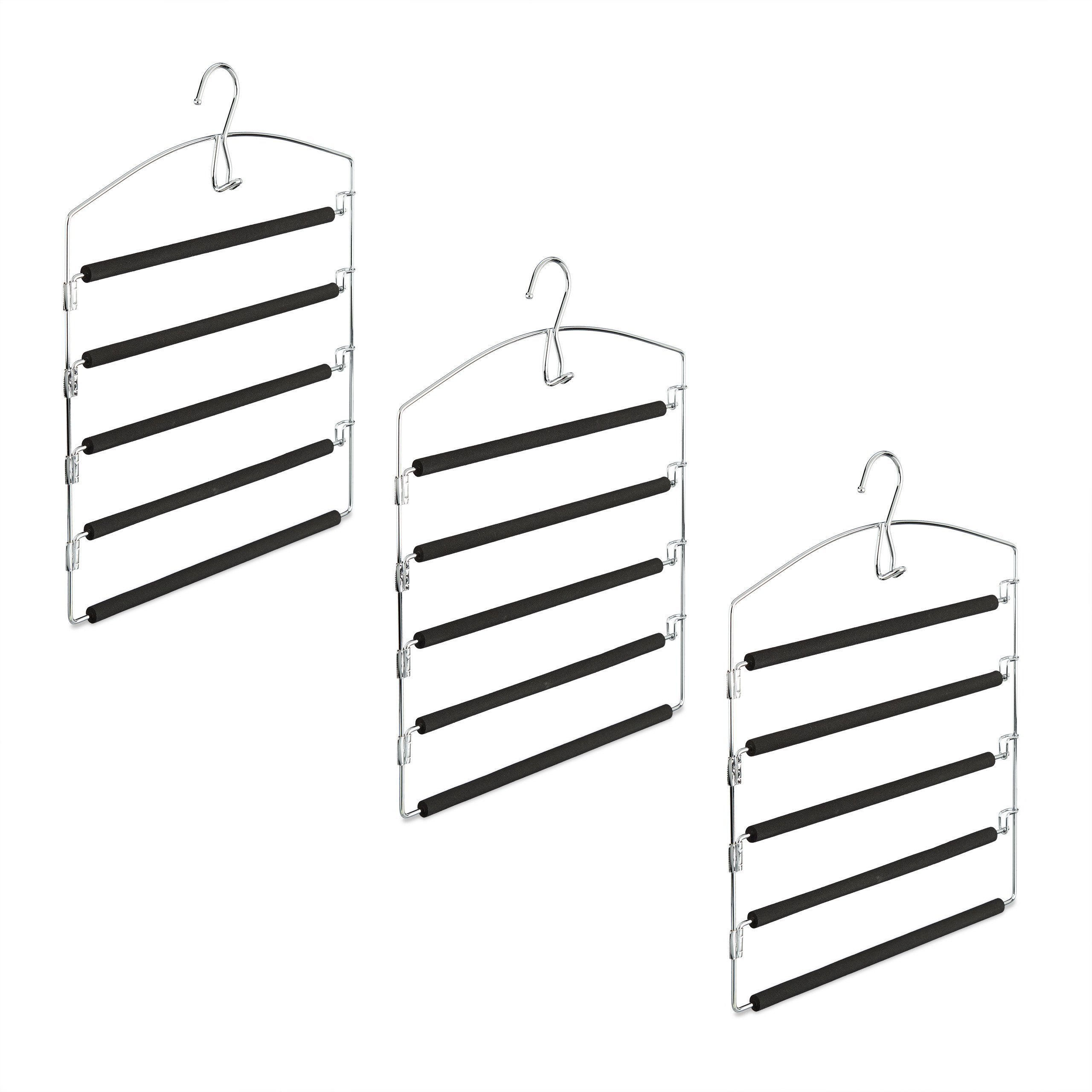 relaxdays Mehrfach-Kleiderbügel Hosenbügel 1er/3er Pack, (3er günstig online kaufen