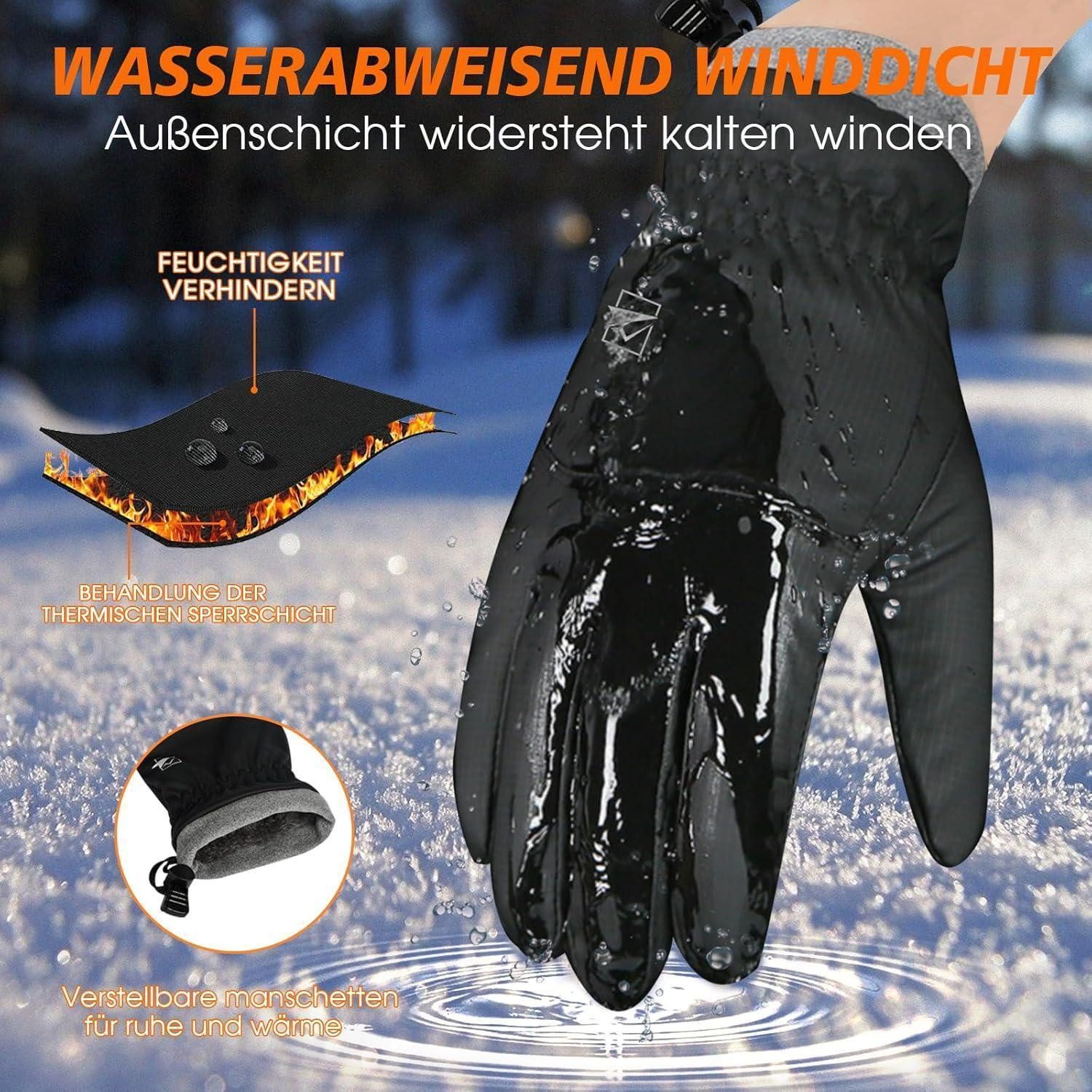LuxusKollektion Skihandschuhe Winterhandschuhe wasserdichte Skihandschuhe Touchscreen Herren Damen