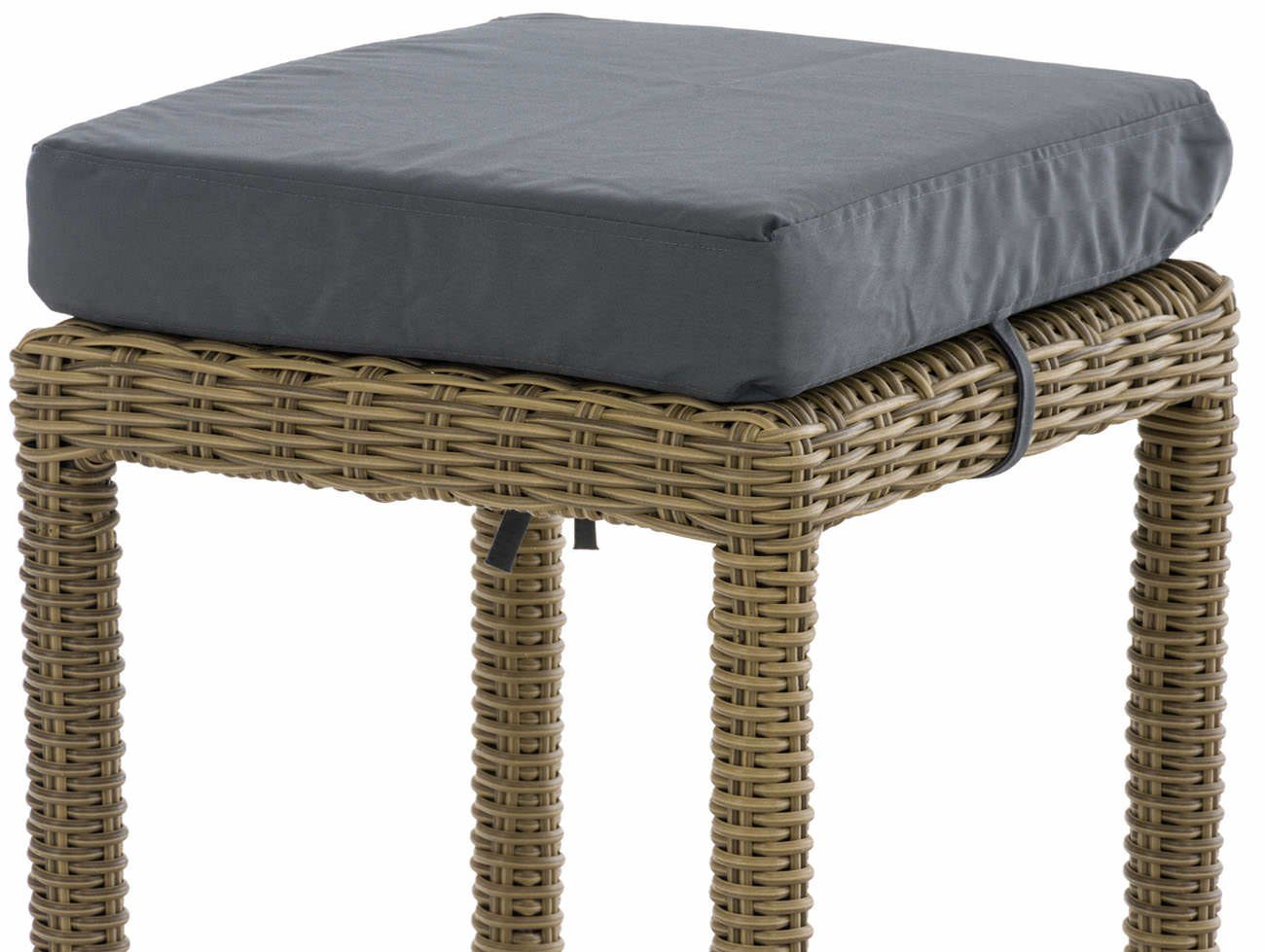 CLP Gartenstuhl Alia 5mm, mit Aluminiumgestell, Sitzhöhe von 75 cm