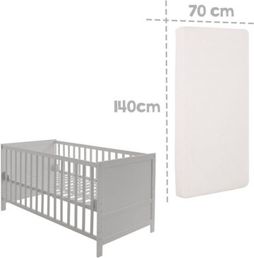 roba® Komplettbett Sternenzauber, taupe, 7-tlg., inkl. Babybett, Matratze, Lattenrost, Himmelstange mit Himmel