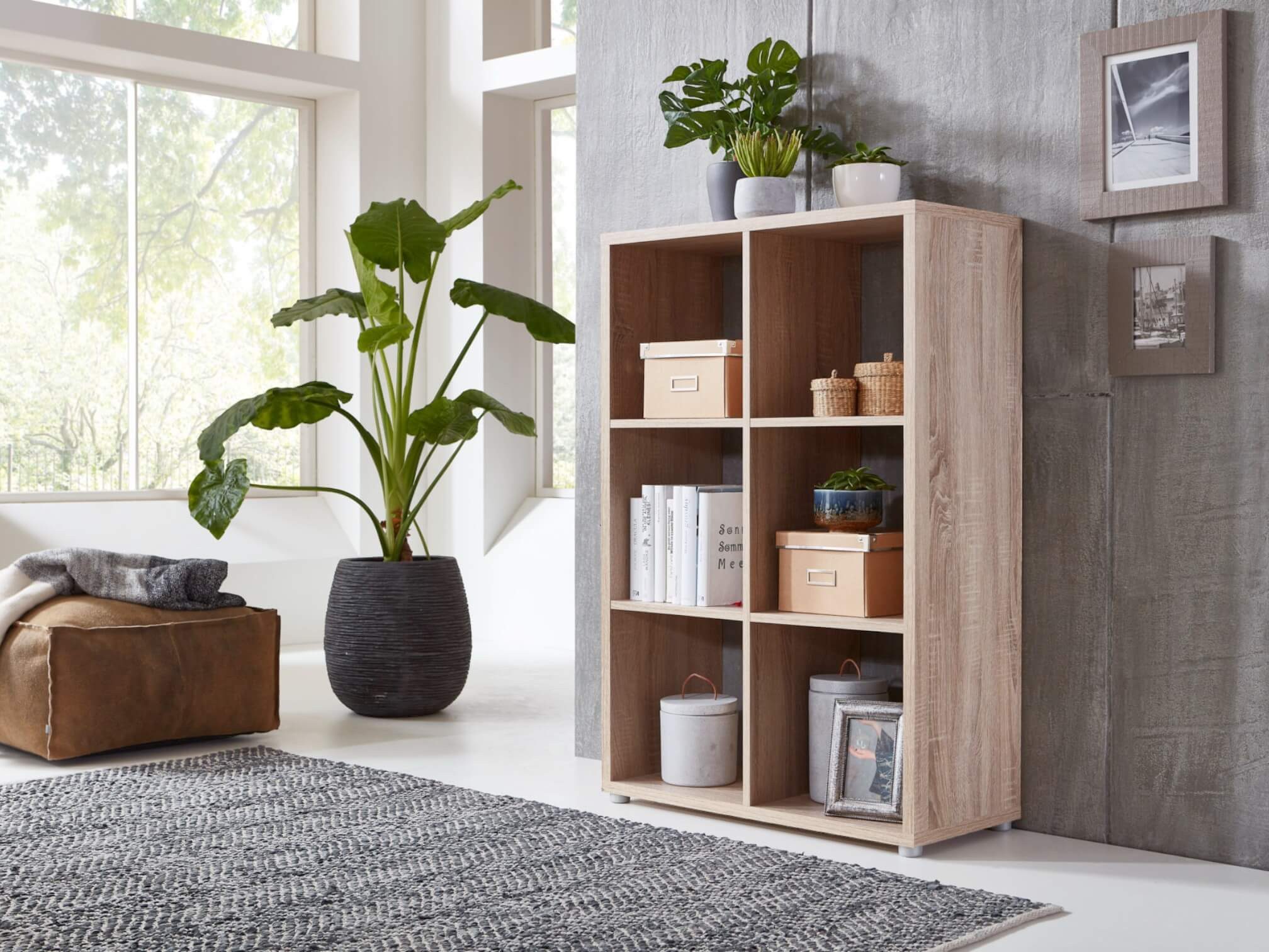 BMG Möbel Standregal NIZZA, Aktenregal, Würfelregal, Raumteiler mit 6 Fäche günstig online kaufen